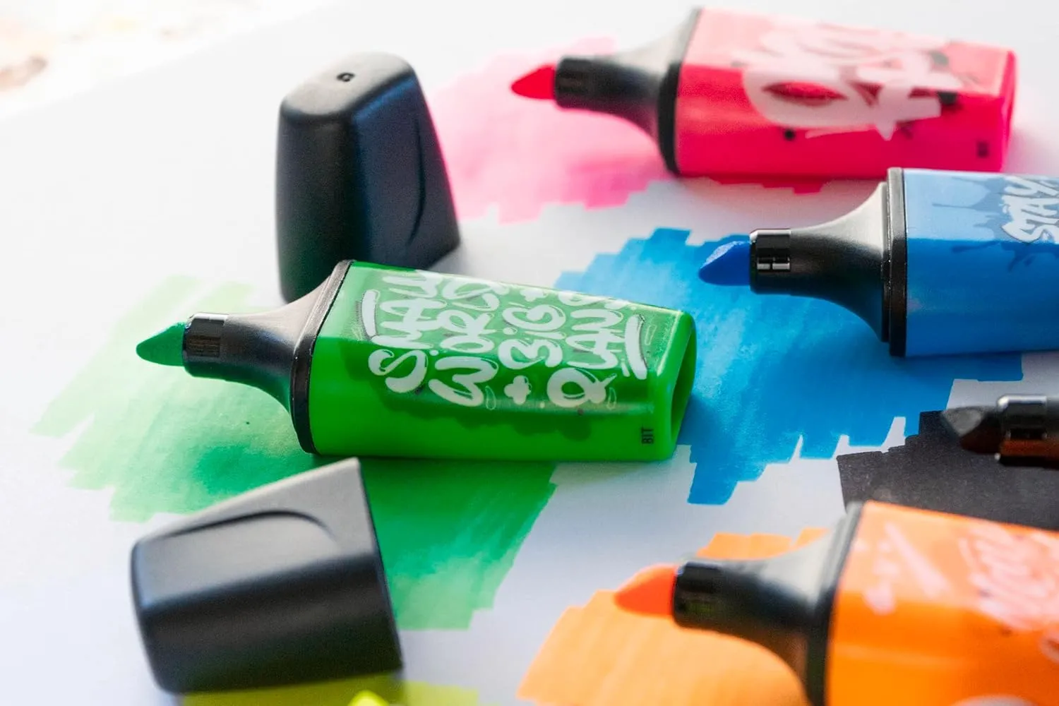 STABILO Highlighter Pen Set | BOSS Mini by Snooze One | Pack of 3 | Orange Pink Green