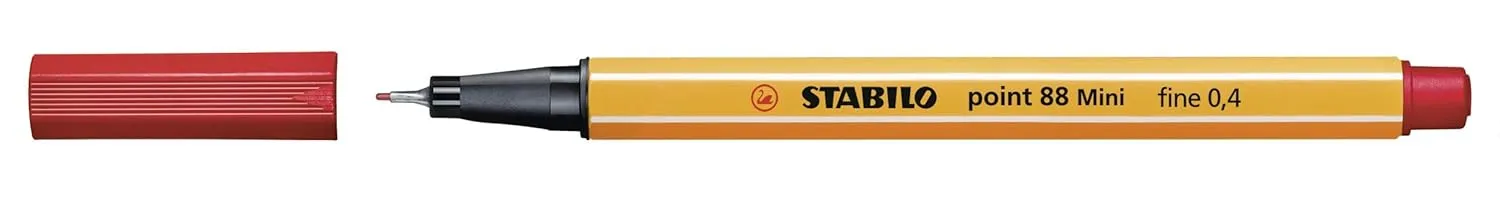 STABILO point 88 Mini - Fineliner - Wallet of 8 (Assorted Colours)