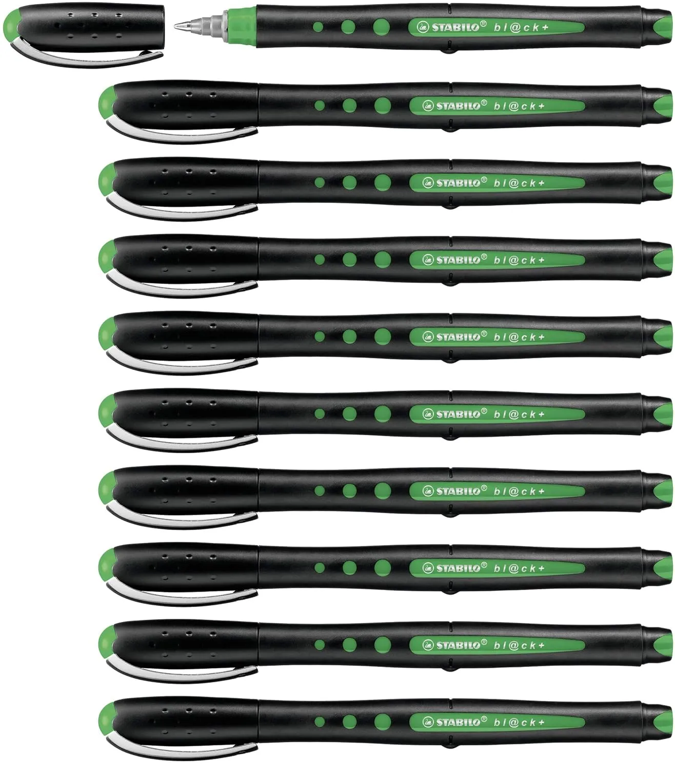 STABILO Rollerball bl@ck  Fine Box of 10 Green