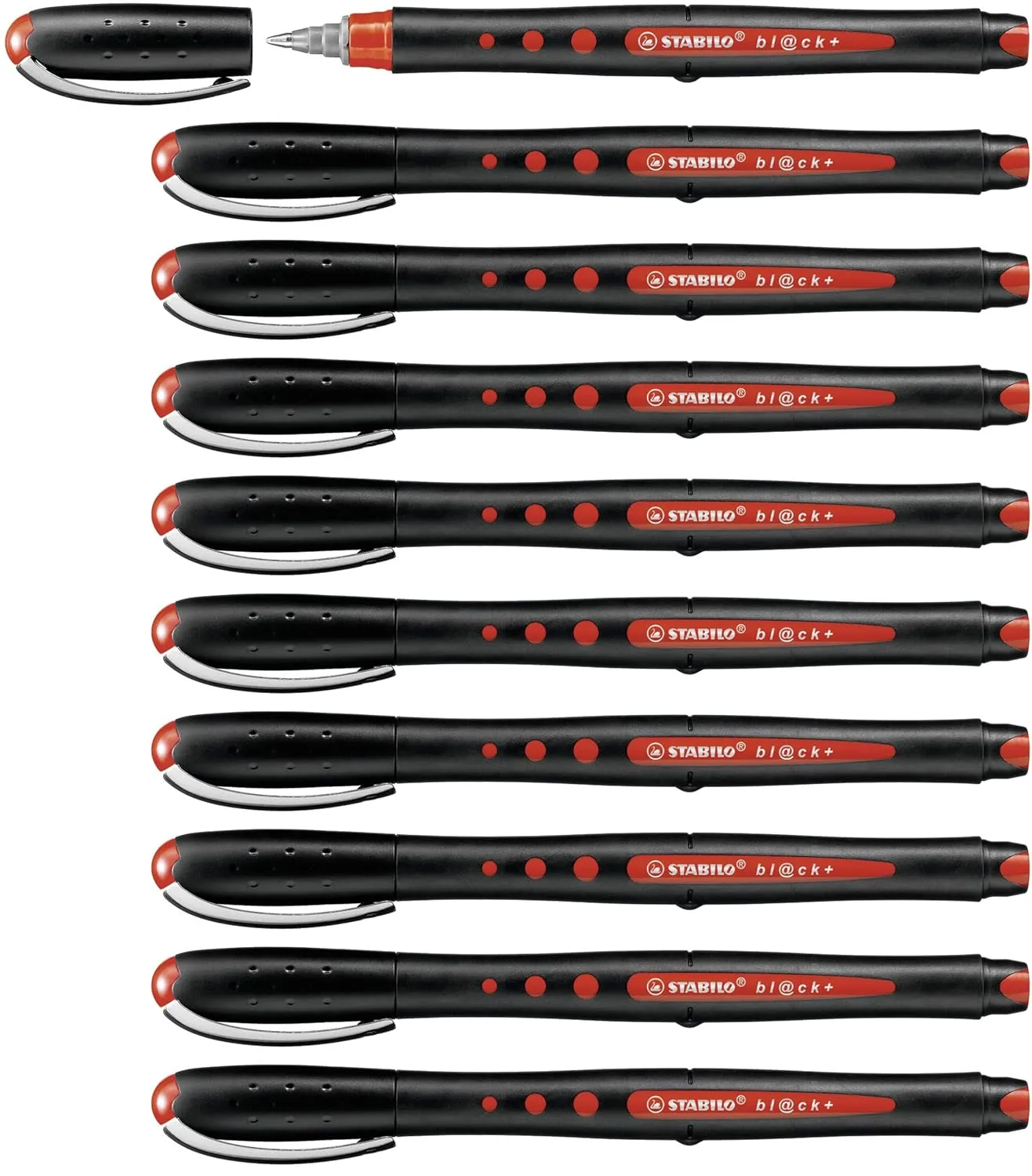 STABILO Rollerball bl@ck  Fine Box of 10 Red