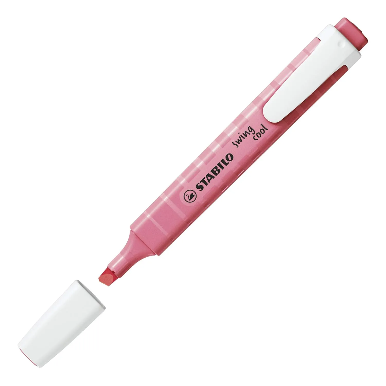 STABILO Swing Cool Pastel Highlighter Pen | Pack of 4 | Cherry Blossom Pink, Dash of Lime, Cloudy Blue, Mellow Coral Red