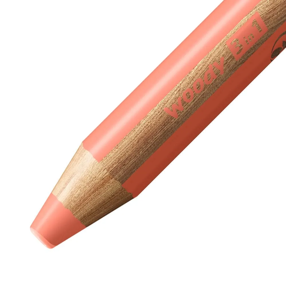 STABILO Multi-Talented Pencil woody 3 in 1 - Pack of 1 - Pastel Red