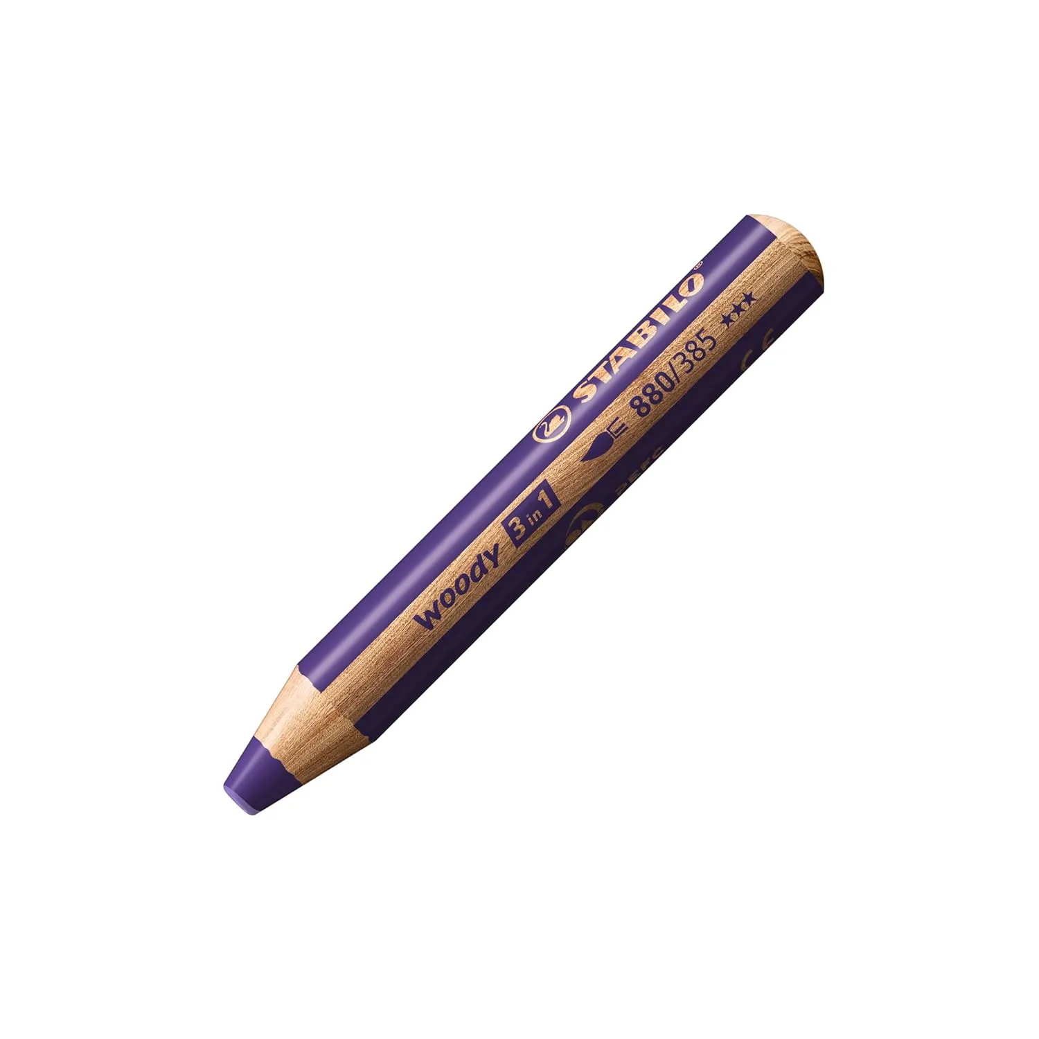STABILO Multi-Talented Pencil woody 3 in 1 - Pack of 1 - Violet
