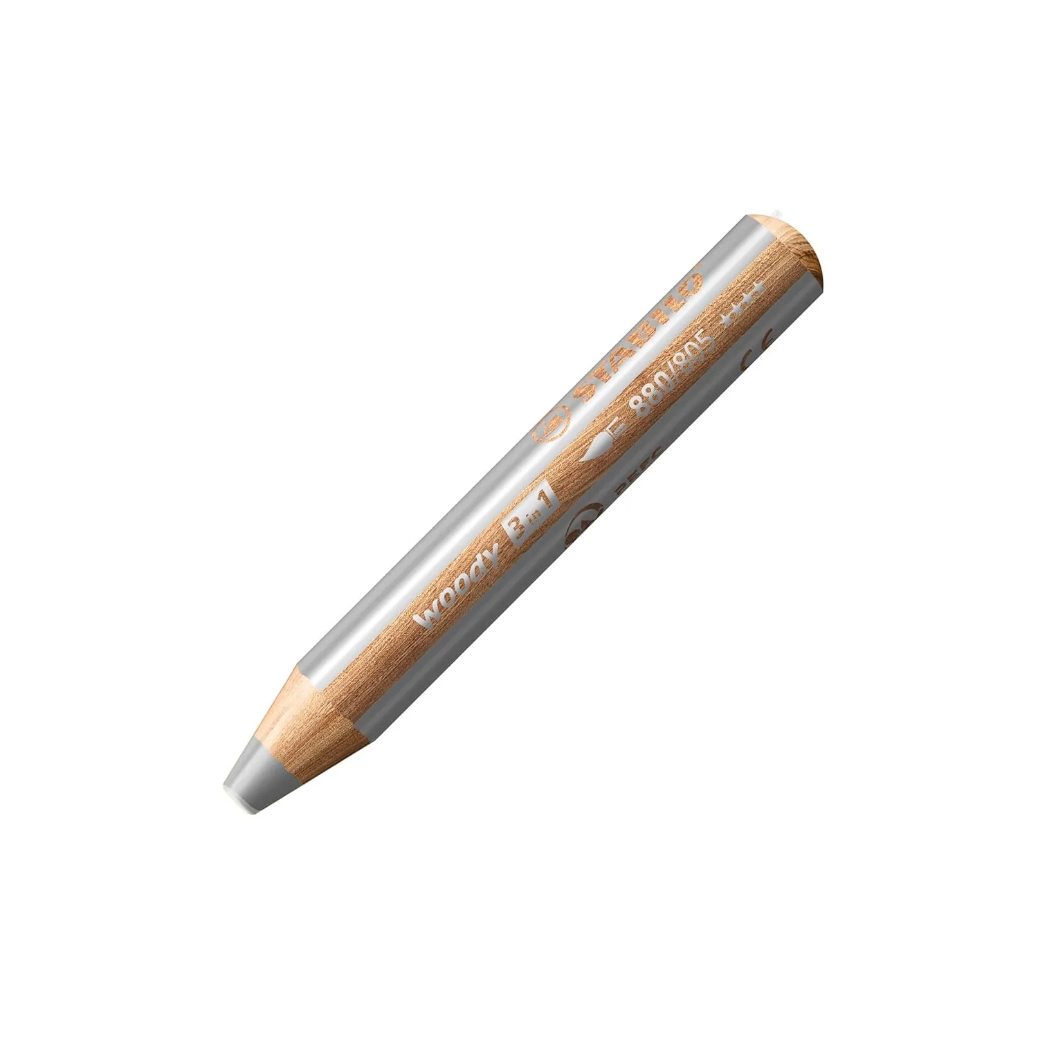 STABILO Multi-Talented Pencil woody 3 in 1 - Pack of 1 - Silver