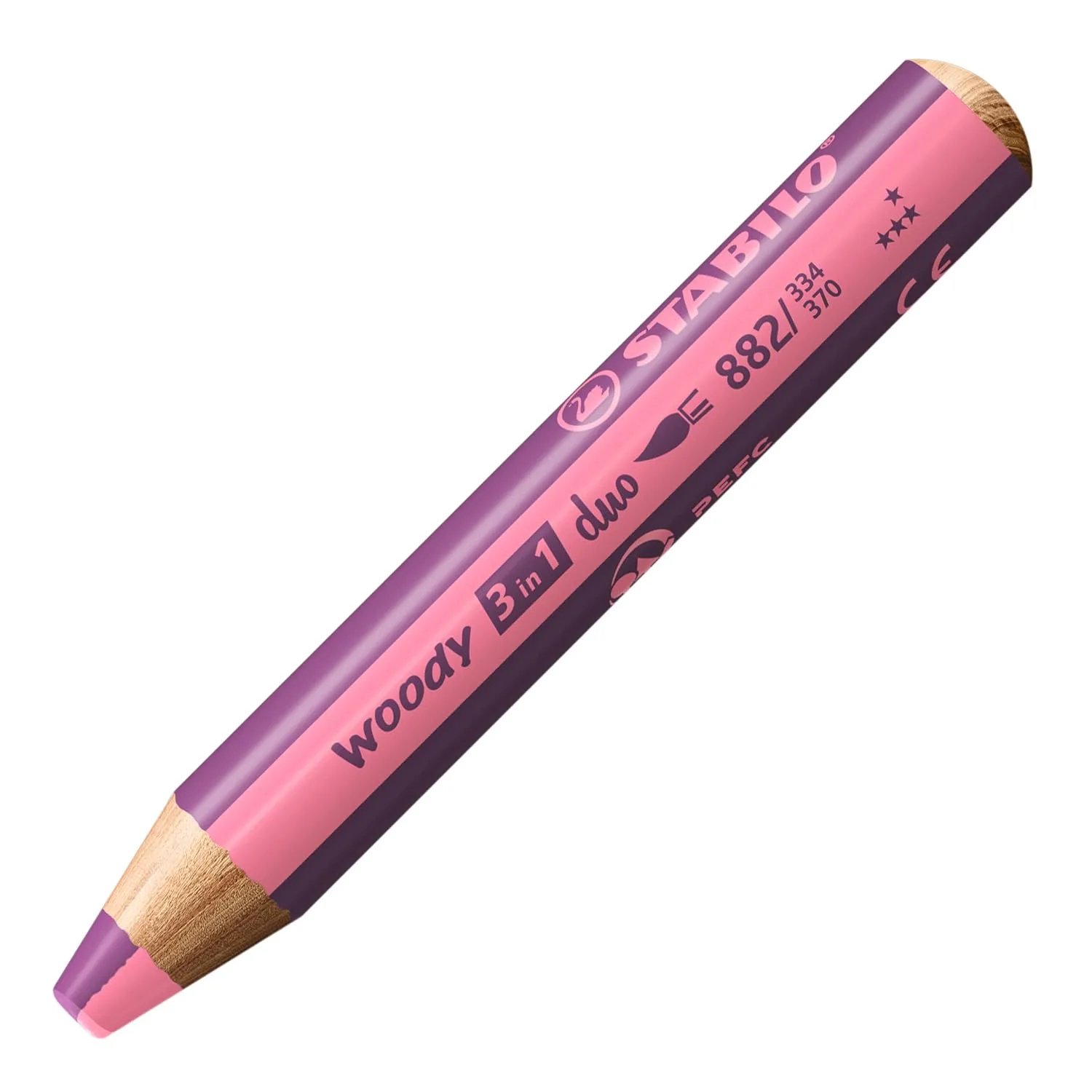 STABILO Multi-Talented Pencil woody 3 in 1 duo - Pink/Lilac - 1 Piece