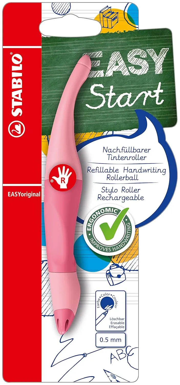 STABILO Ergonomic Rollerball EASYoriginal Pastel - Pack of 1 - Right-Handed - Pink Blush