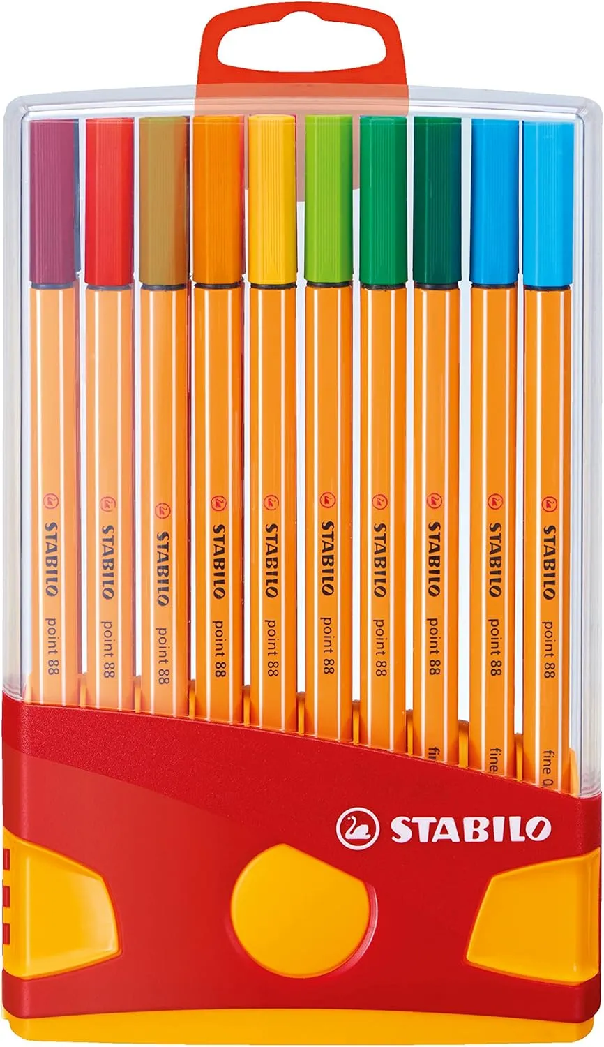 STABILO Fineliner Point 88 - Colorparade - Pack Of 20 Mixed Colours With Hanging Loop, Multicolor