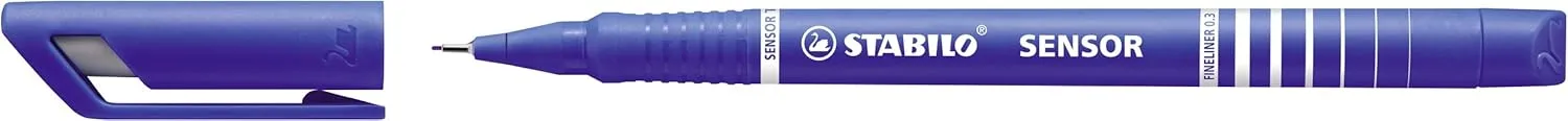 STABILO SENSOR F - Fineliner Pen - Wallet of 4- assorted colours