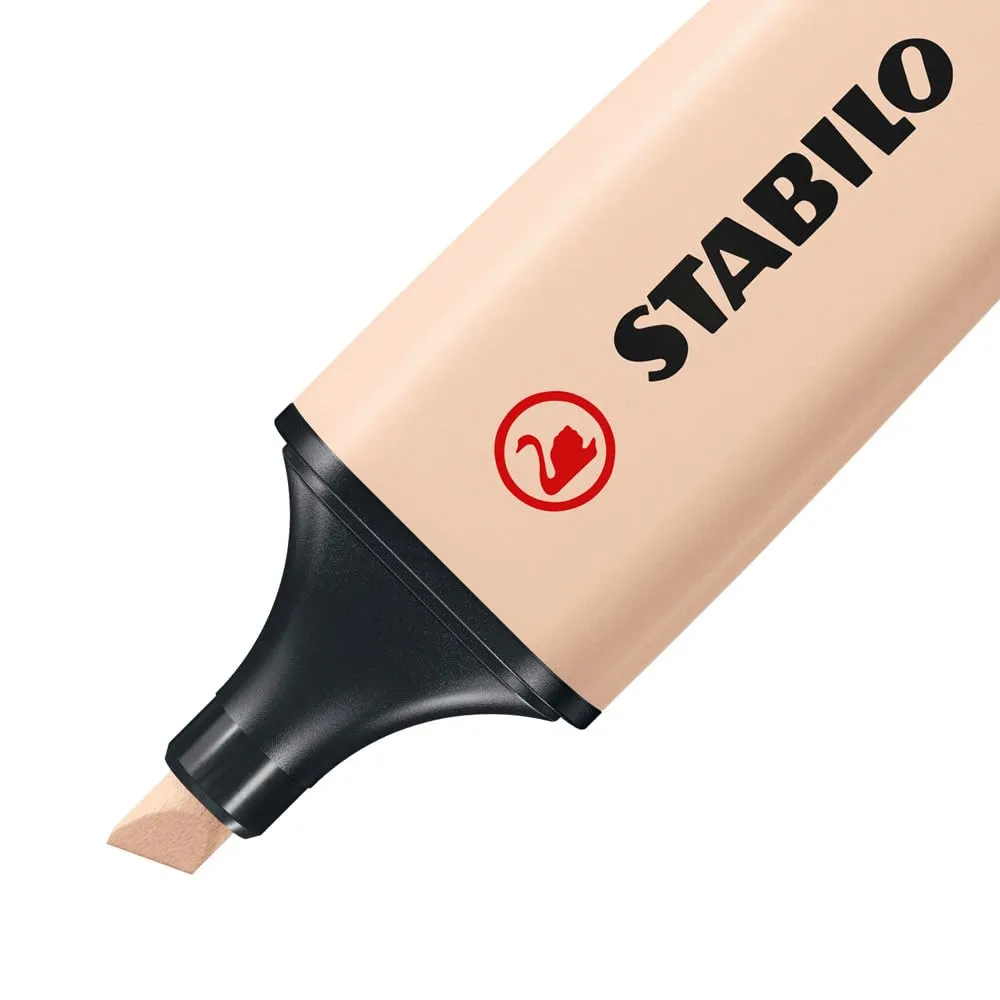 STABILO Aesthetic Highlighter Pen Set | BOSS ORIGINAL NatureCOLORS | Pack of 4 | Beige, Warm Grey, Earth Green, Black