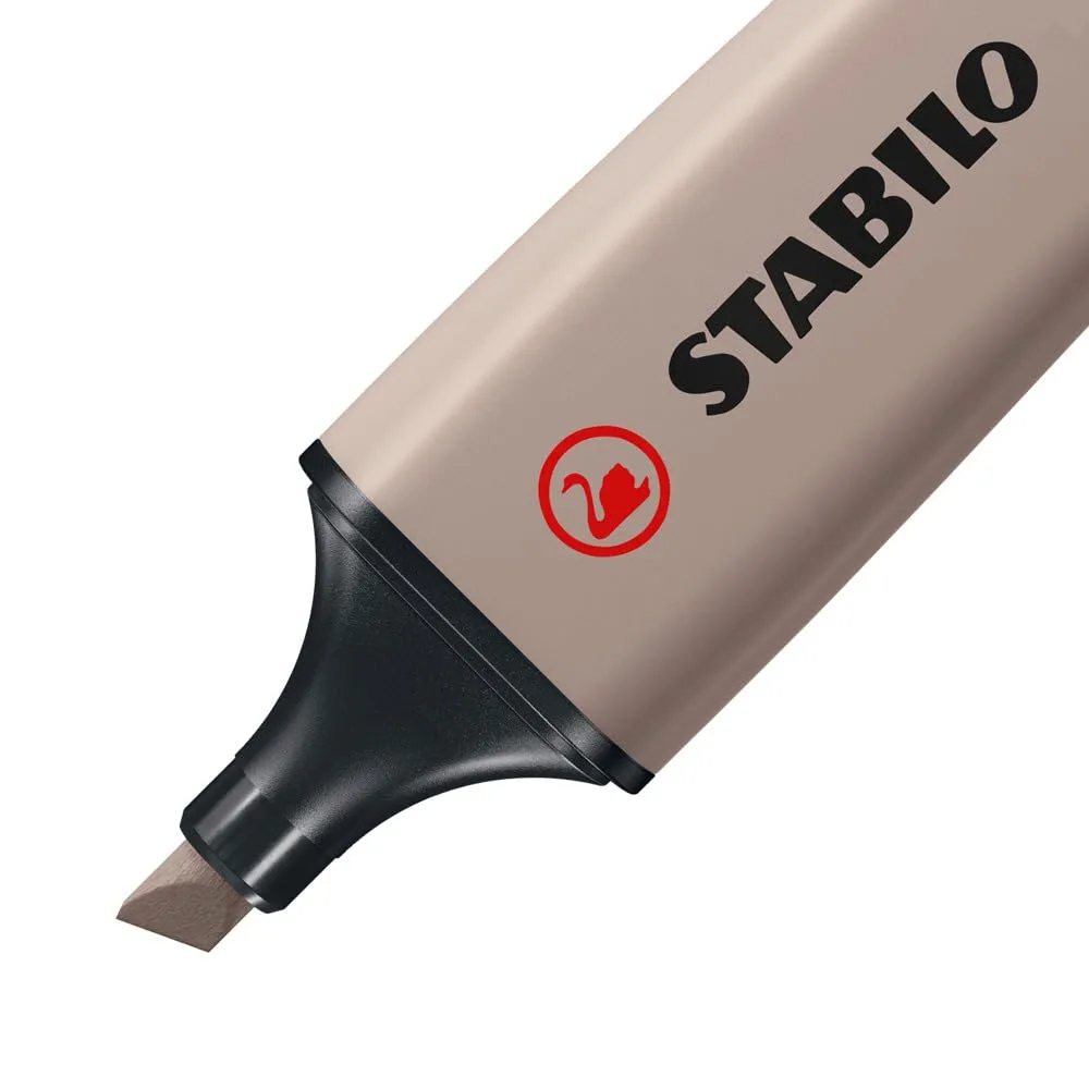 STABILO Aesthetic Highlighter Pen Set | BOSS Original NatureCOLORS | Pack of 8 Colours | Beige, Warm Grey, Earth Green, Sienna, Mud Green, Umber, Black