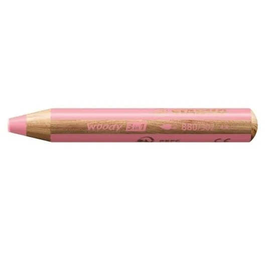 STABILO Multi-Talented Pencil woody 3 in 1 - Pack of 1 - Pastel Pink