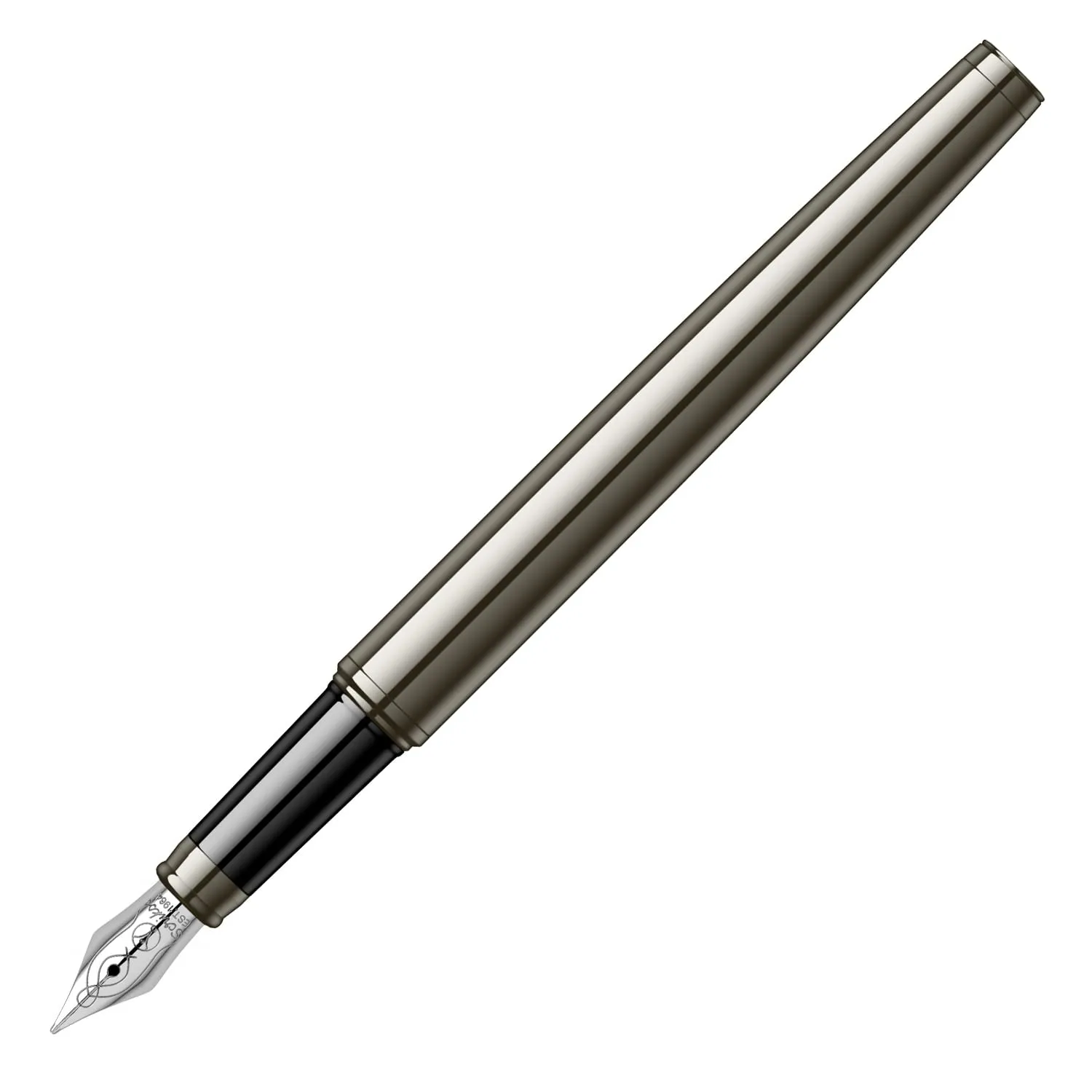 Scrikss Medium Nib Fountain Ink Pen with Converter Titanium Plated Brass Body Oscar 39 Series Inkpen for Smooth Writing
