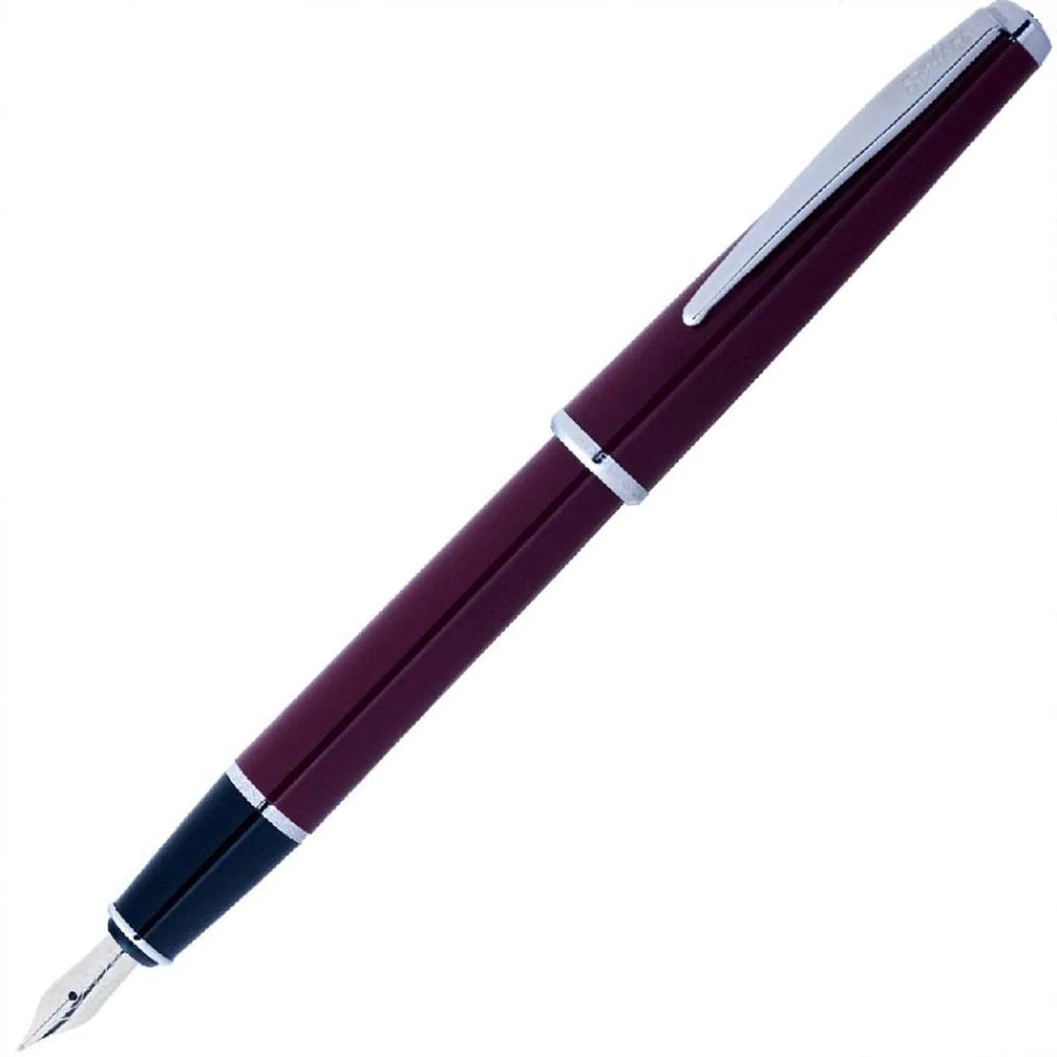 Scrikss Medium Nib Fountain Ink Pen Works with Cartridges & Converters Burgundy ABS Body Vintage 33 Modern & Elegant Design Ideal for Office, Home, College, Gifting