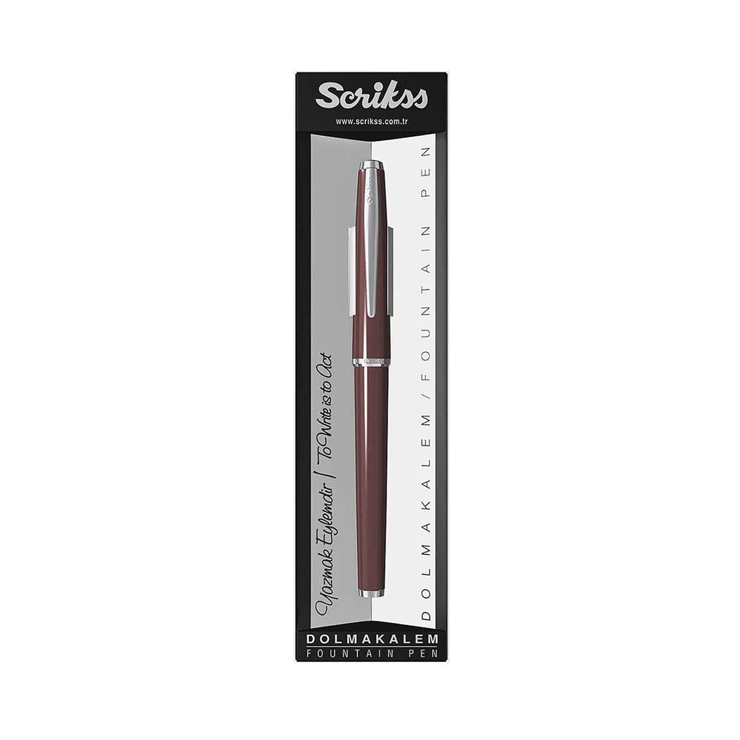Scrikss Medium Nib Fountain Ink Pen Works with Cartridges