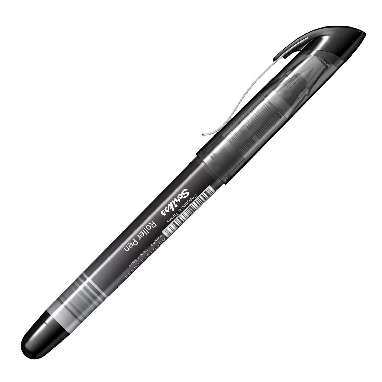 Scrikss Office 0.7 mm Roller Pen - Fast Drying Water Based Ink - 12 Pieces - SR-68 Black New Technology Durable Tip