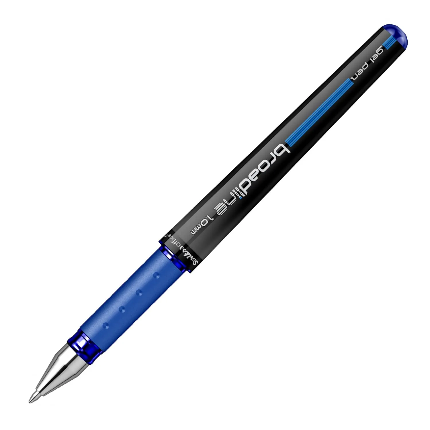 Scrikss Office Broadline 1.0mm Gel Pen - Fast Dry Gel Ink, Smooth Writing - Set of 12 Pens - Blue