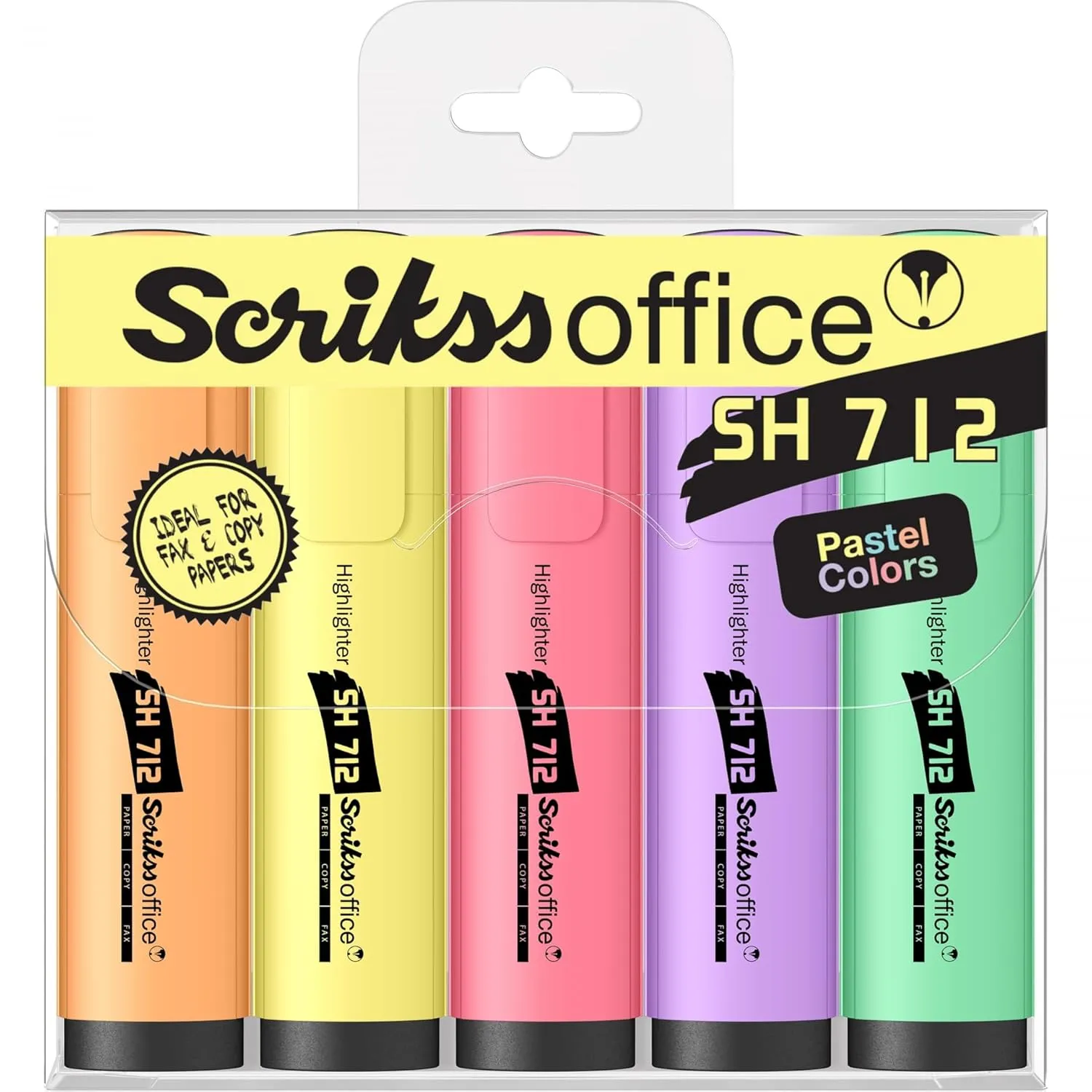 Scrikss Pastel Aesthetic Cute Highlighter Pen | Chisel Tip | Colored Pen Set | Cute Stationery for Study