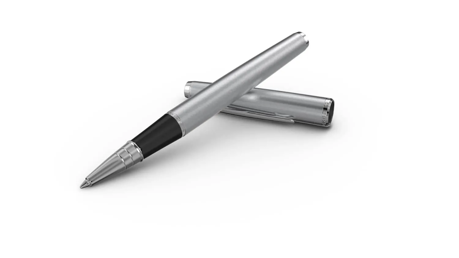 Scrikss Roller Ball Pen Stainless Steel Body Chrome Plated Trims Metropolis 78 Series Modern