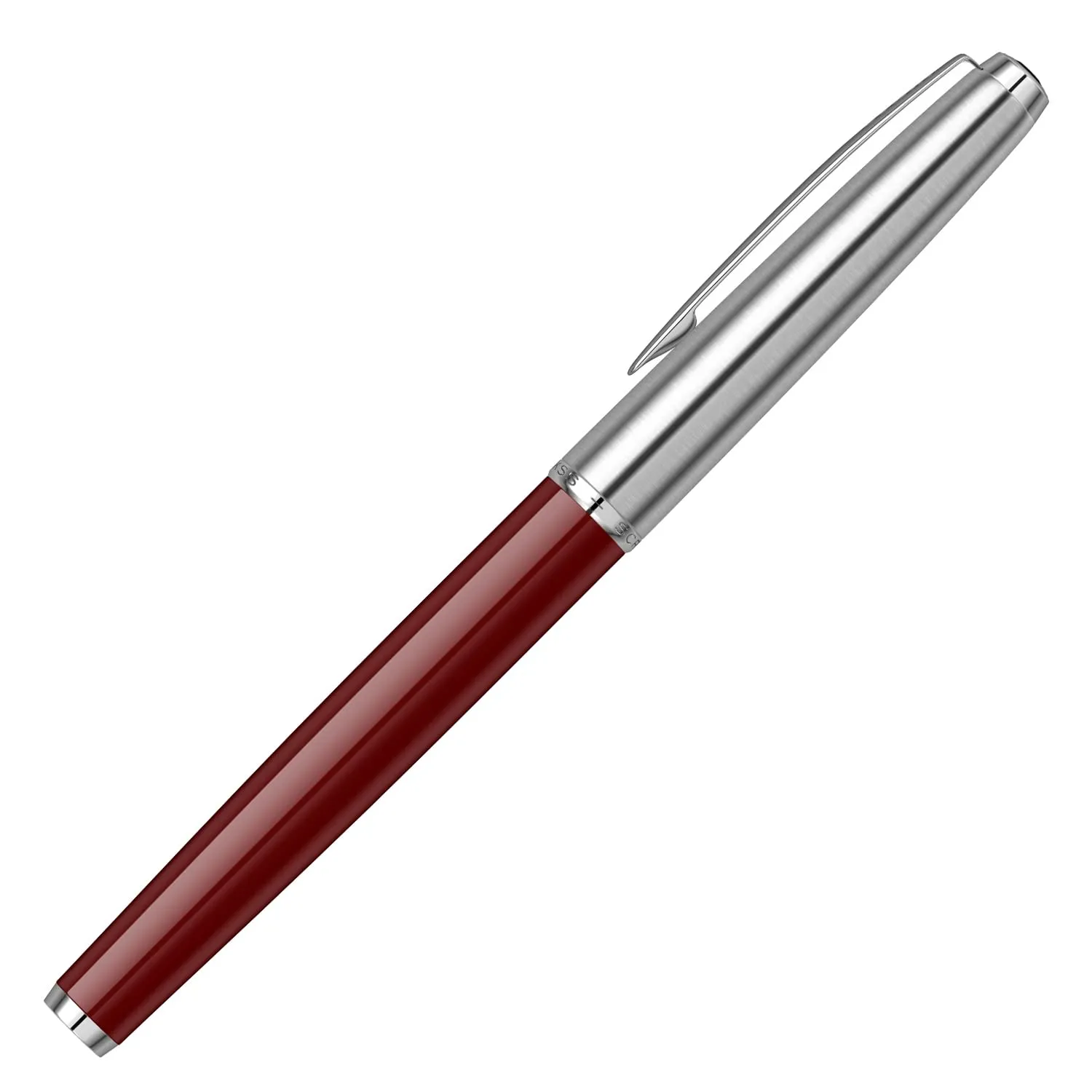 Scrikss Roller Ball Point Burgundy ABS Lower Body Stainless Steel Upper Body Metropolis 78 Series Modern