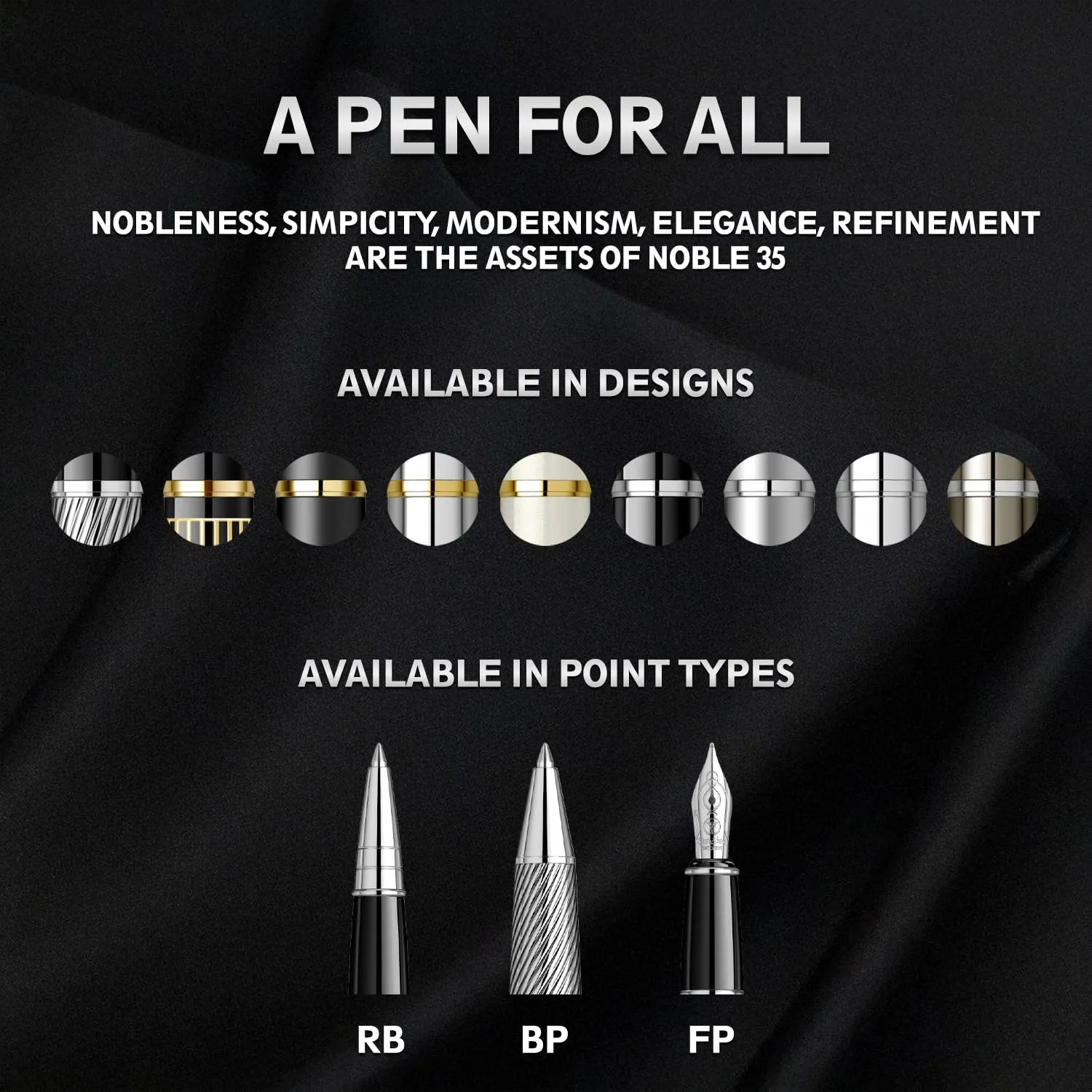 Scrikss Roller Ball Point Pen Black Chrome Spiral Brass Body Chrome Plated Trims Noble 35C Series Modern and Elegant Pen Ideal for Gifting Using in Office Home