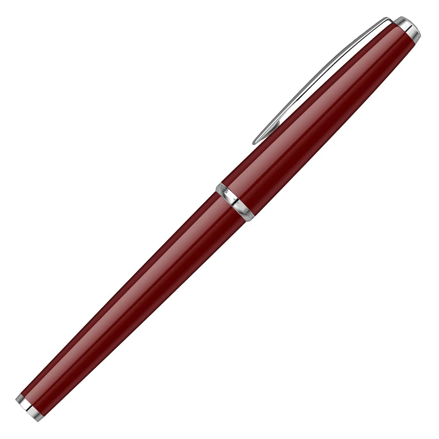 Scrikss Roller Ball Point Pen Burgundy ABS Body Liquid Ink Pen Vintage 33 Modern