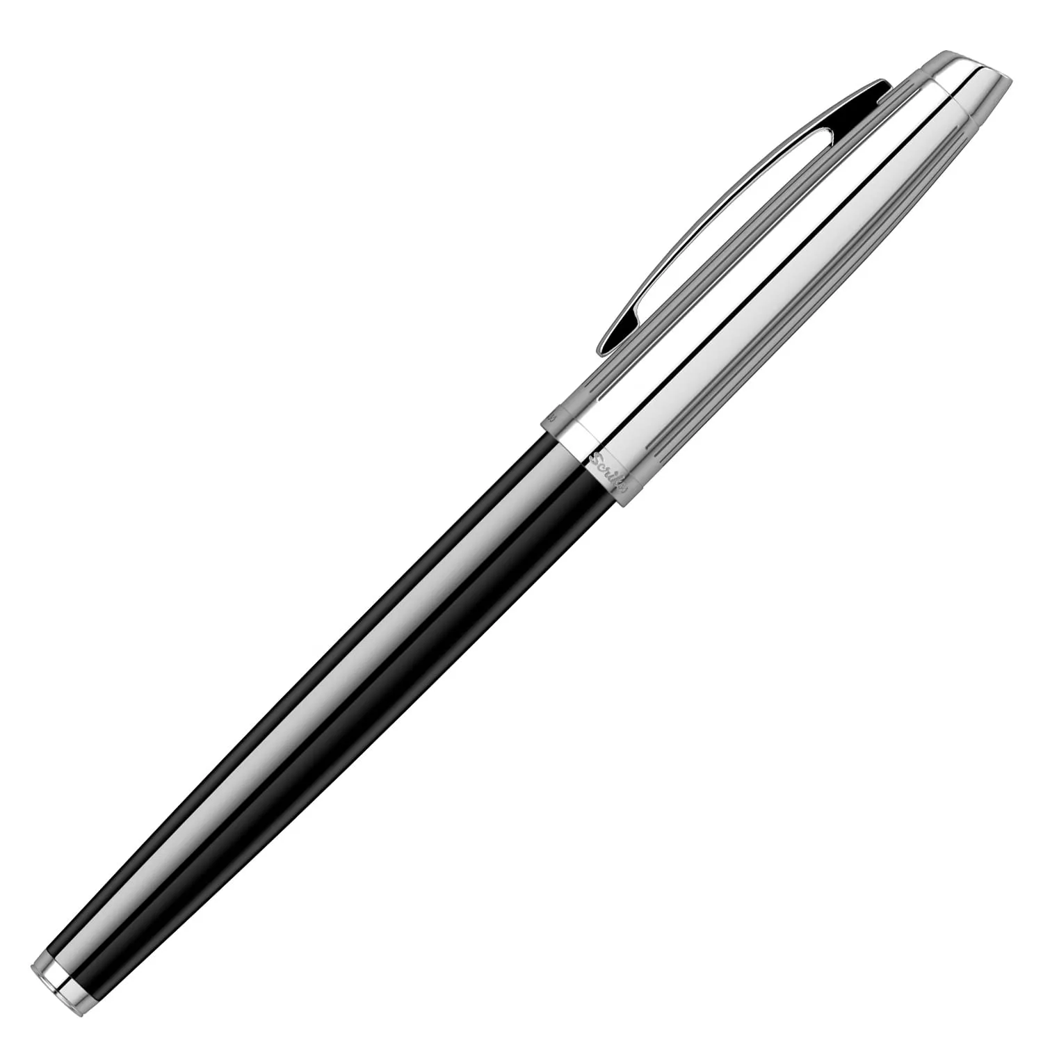 Scrikss Roller Ball Point Pen Liquid Ink Black Brass Body Oscar 39 Series Modern and Elegant Pen Ideal for Gifting Using in Office Home