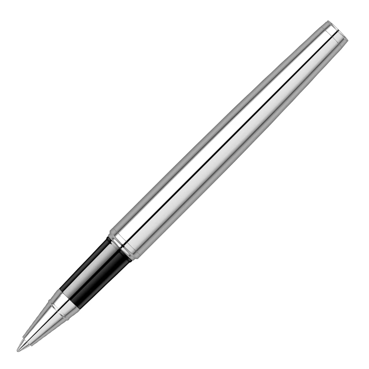 Scrikss Roller Ball Point Pen Liquid Ink Chrome Plated Brass Body Oscar 39 Series Modern and Elegant Pen Ideal for Gifting Using in Office Home