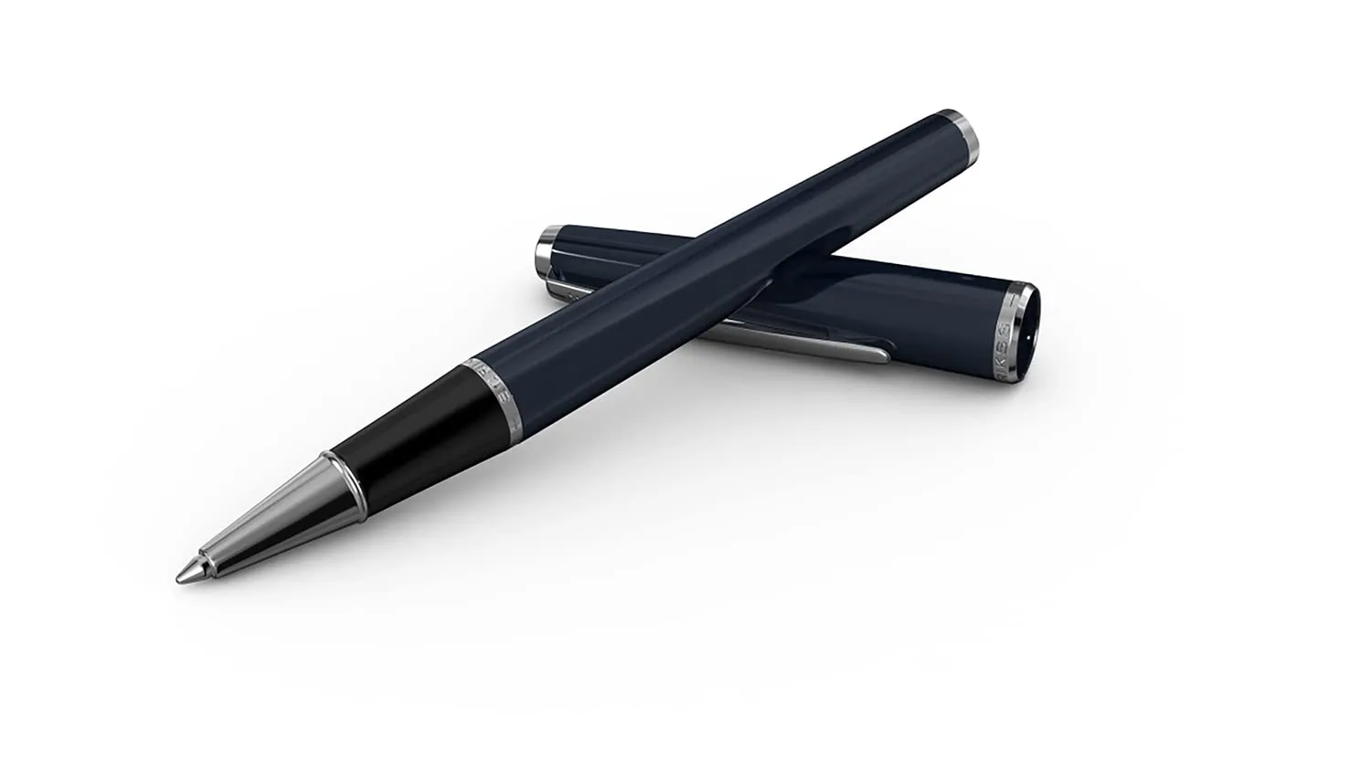 Scrikss Roller Ball Point Pen Navy Blue ABS Body Liquid Ink Pen Vintage 33 Modern