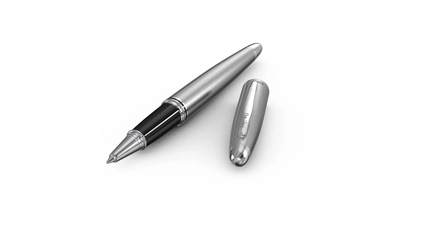 Scrikss Roller Ball Point Pen Stainless Steel Body Chrome Plated Brass Accessories Knight 88 Series Modern