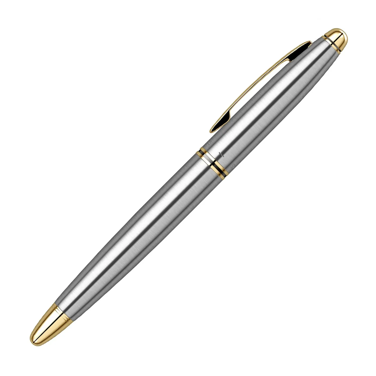 Scrikss Roller Ball Point Pen Stainless Steel Body Gold Plated Brass Accessories Knight 88 Series Modern
