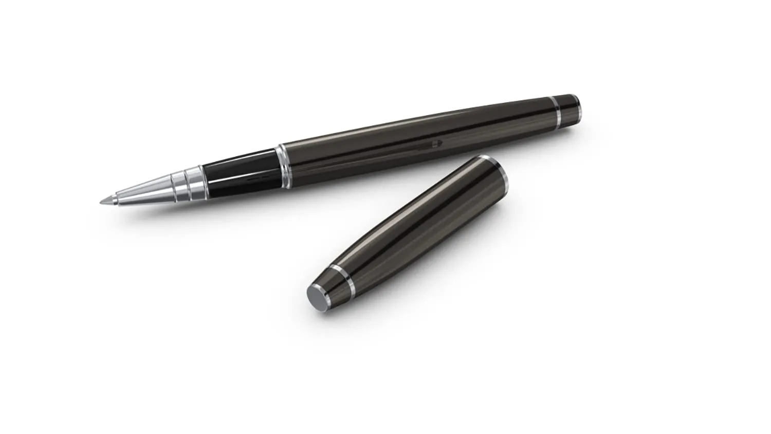 Scrikss Roller Ball Point Pen Titanium Plated Brass Body Noble 35 Series Modern and Elegant Pen Ideal for Gifting Using in Office Home