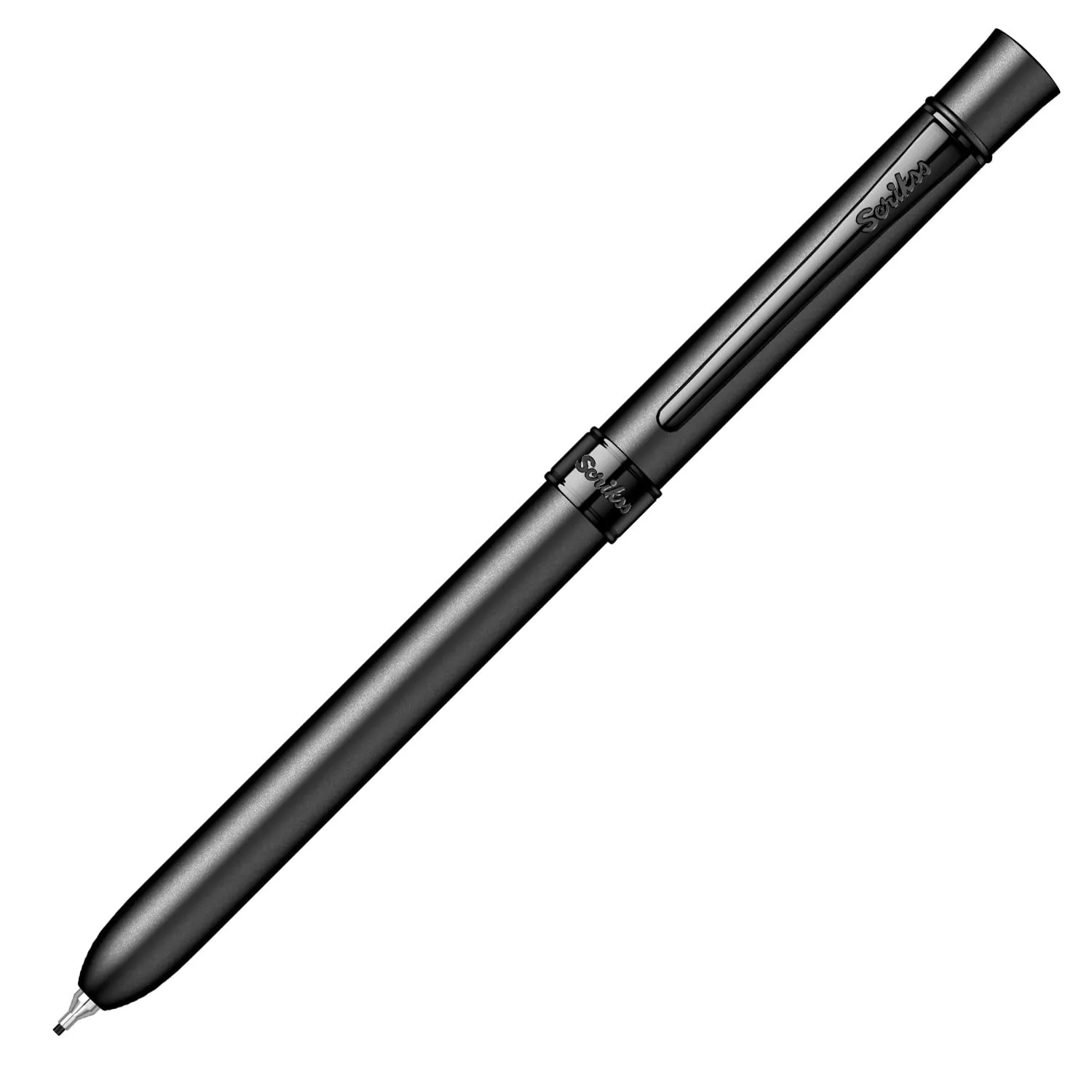 Scrikss Trio 93 Matte Black Multi pen 3 in 1 Pen Ball Point Pen