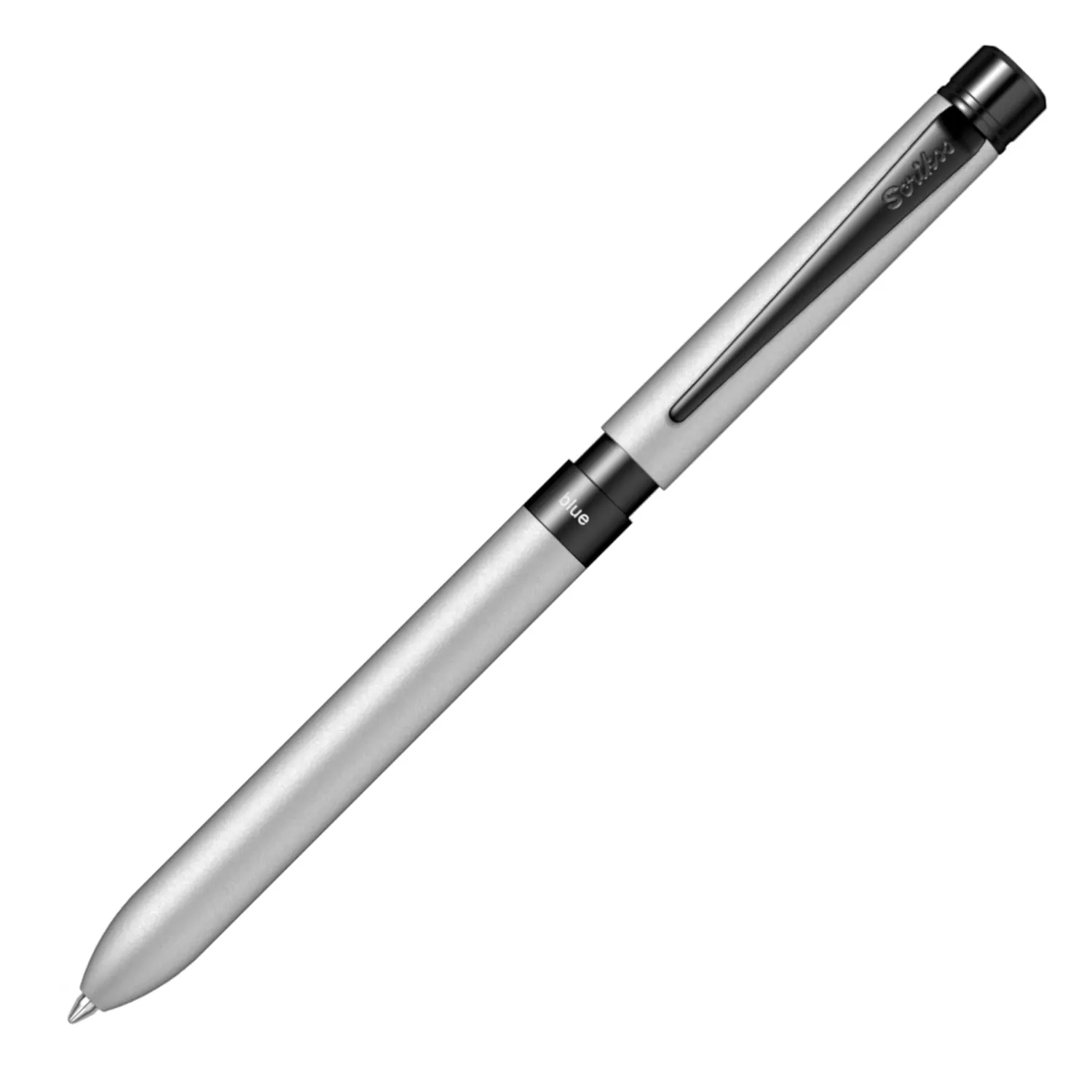 Scrikss Trio Sport 83 Metallic Grey Multi Pen 3 in 1 Ball Point With Red & Blue D1 Refills & Mechanical Pencil With 0.7mm Lead for Smooth Writing Stylish Elegant Pen for Office Gifting Purpose