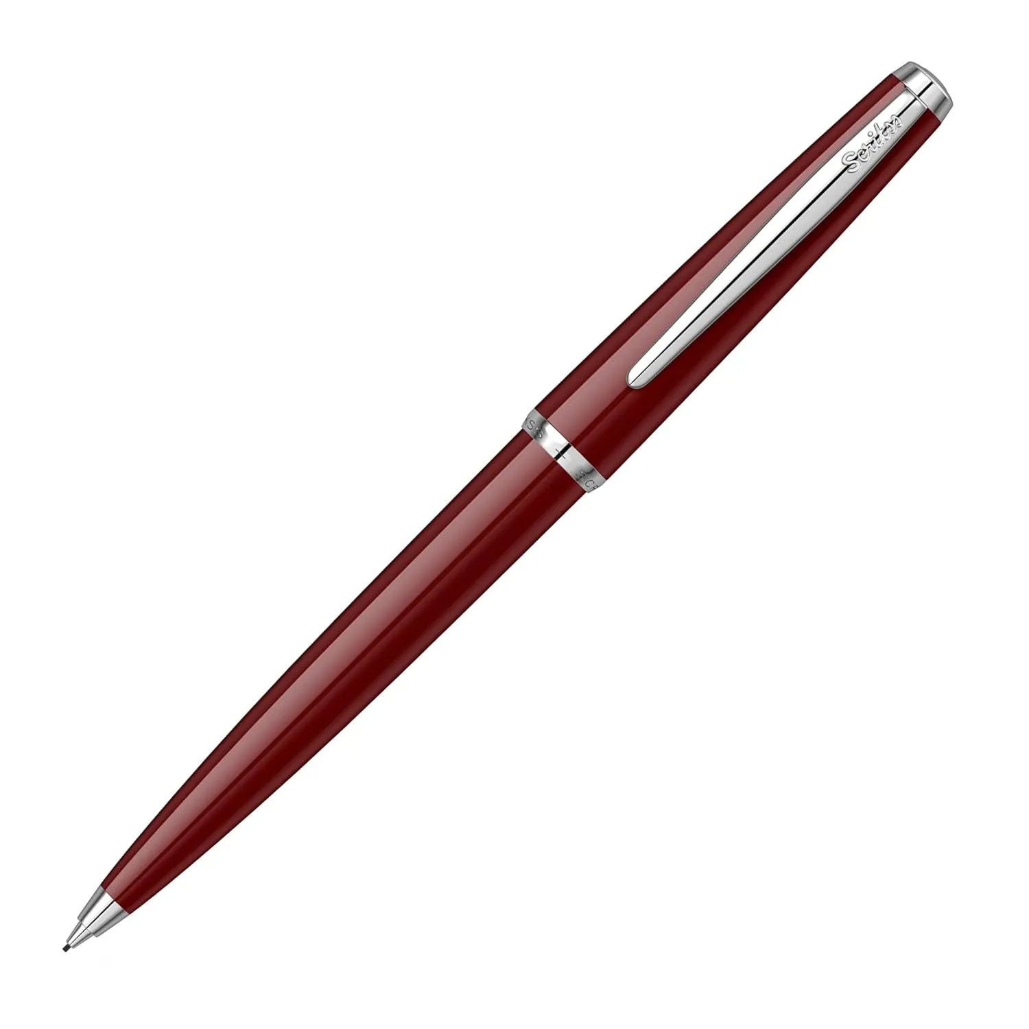 Scrikss Vintage 33 Mechanical Pencil Burgundy Click Mechanism 0.7mm Modern & Elegant Design Ideal for Office, Home, College, Gifting