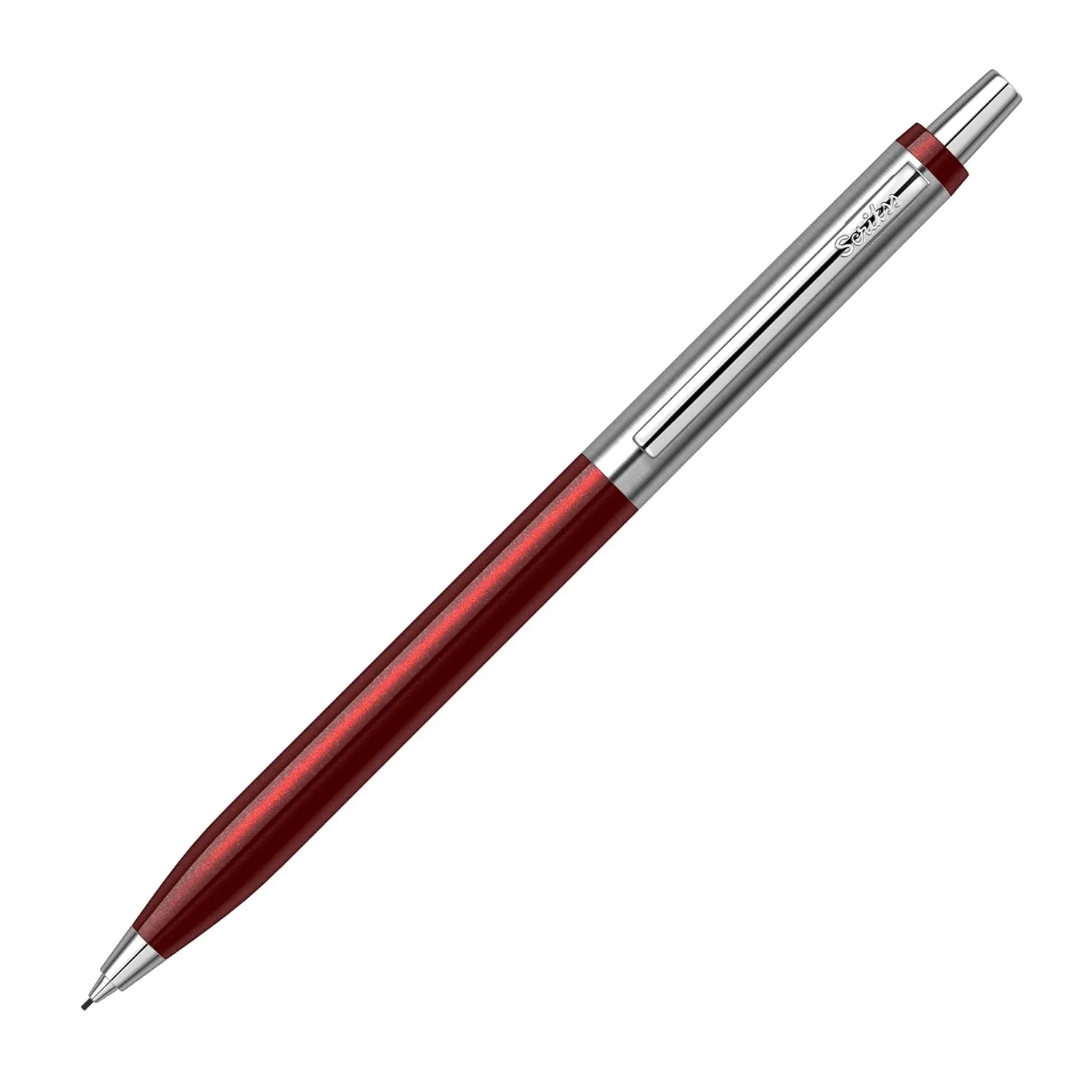 Scrikss Vintage 51 Mechanical Pencil Burgundy Click Mechanism 0.7mm Modern & Elegant Design Ideal for Office, Home, College, Gifting
