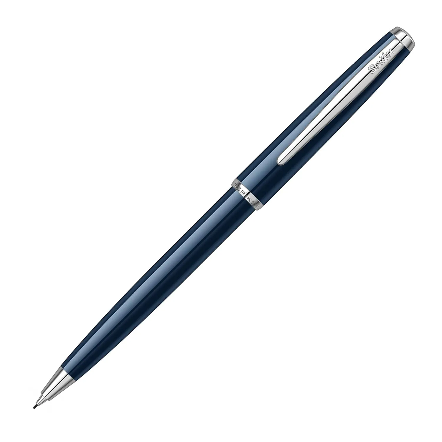 Scrikss Vintage 52 Mechanical Pencil Navy Blue Click Mechanism 0.7mm Modern & Elegant Design Ideal for Office, Home, College, Gifting