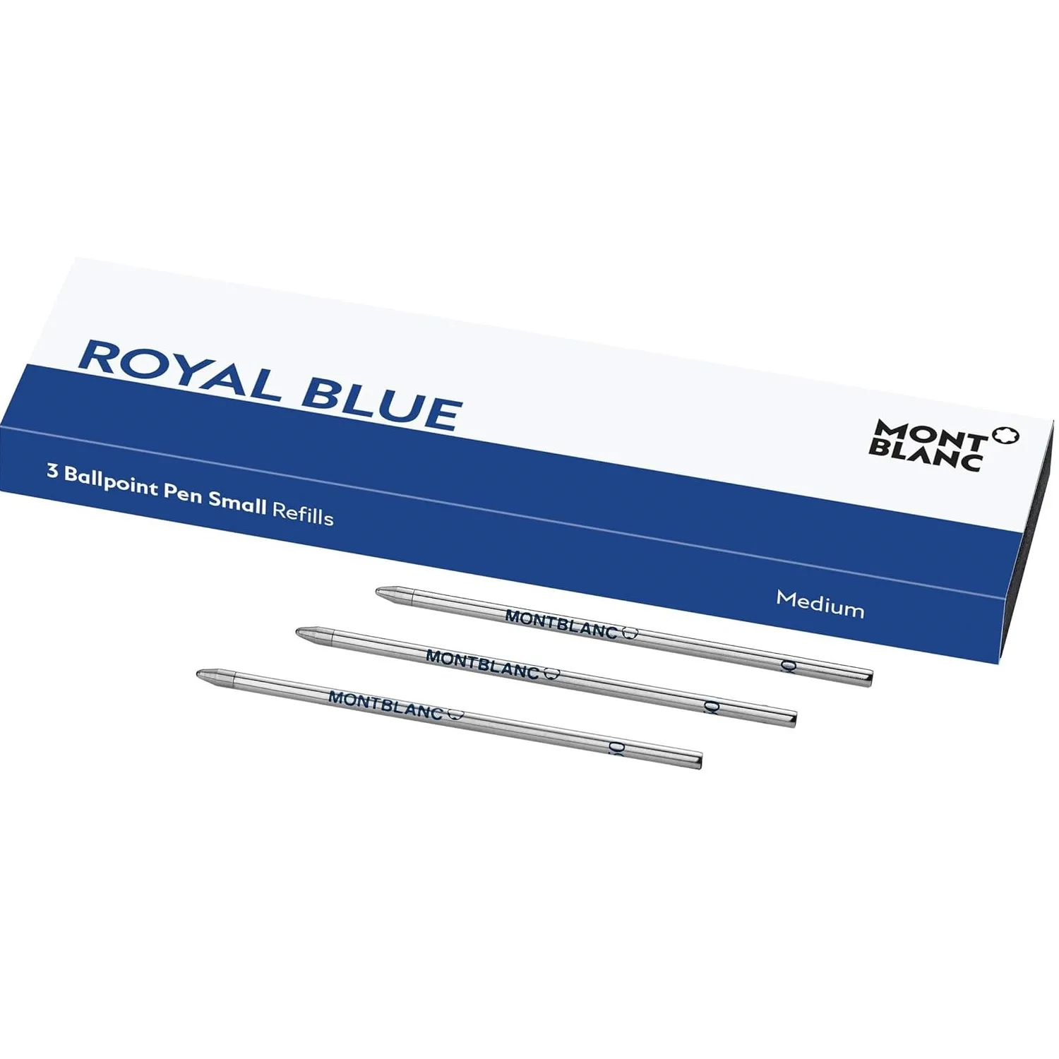 Montblanc Royal Blue 124495 Ballpoint Pen Refill for the Augmented Paper & Hommage à W.A. Mozart Series - 3 x Ballpen Refill Blue