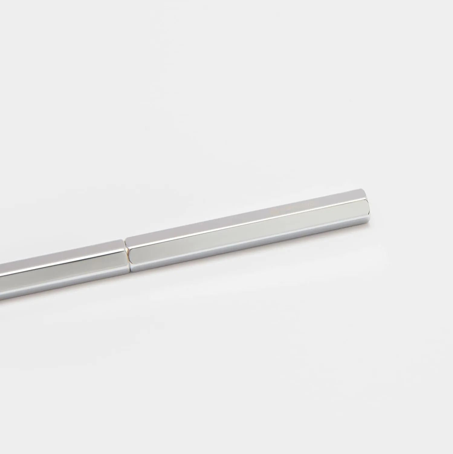 YSTUDIO Luxury Slim Ball Point Pen | Classic Revolve Series | Shiny Silver Metallic Pen | Perfect for Gifting