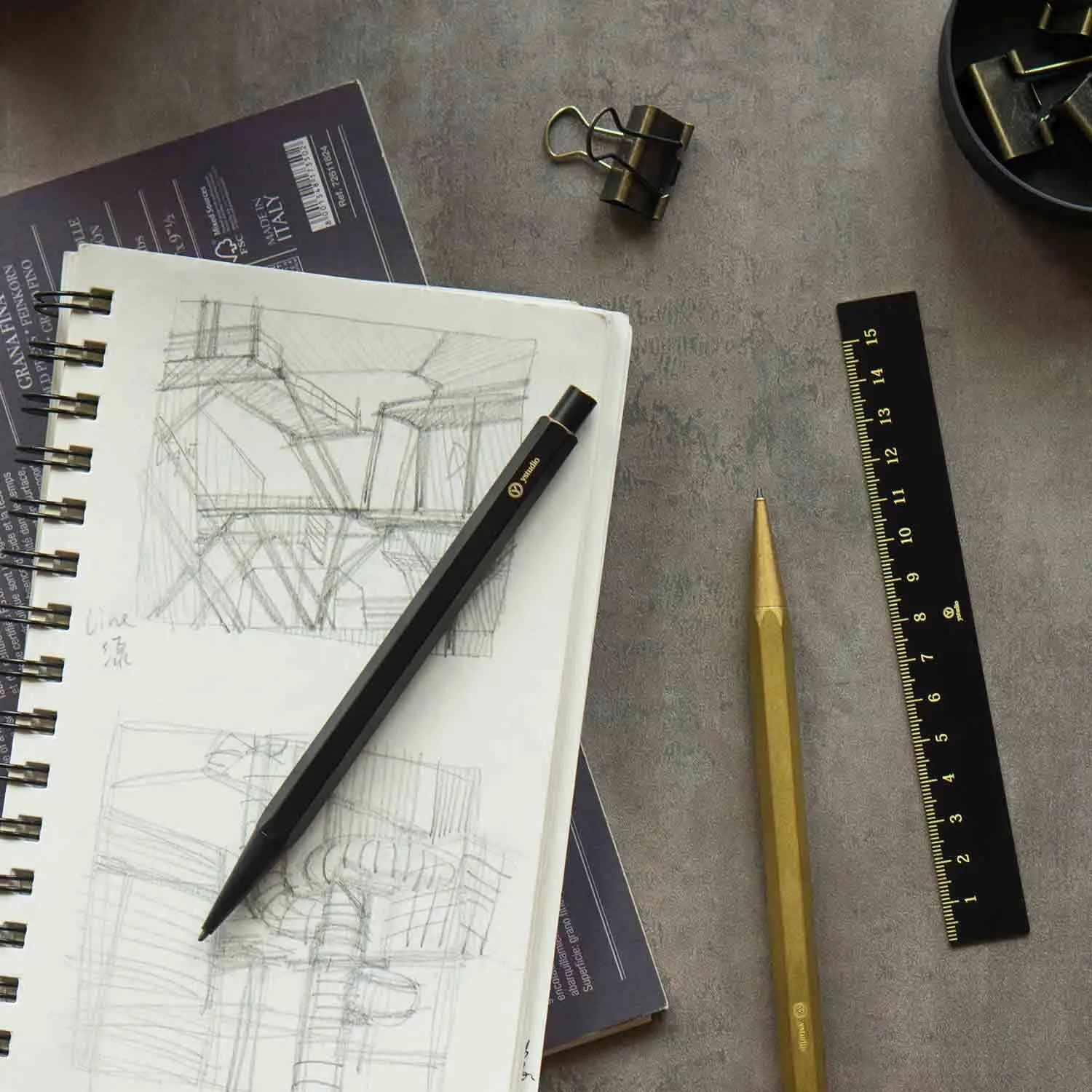 YSTUDIO Classic Revolve Sketching Pencil - 2 mm - Brass
