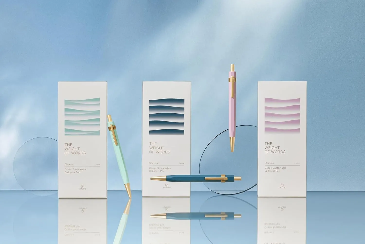 YSTUDIO Luxury Ball Point Pen | Glamour Evolve Ocean Series | Evening Purple | Eco-friendly Pen | Best for Gifting, Smooth Writing