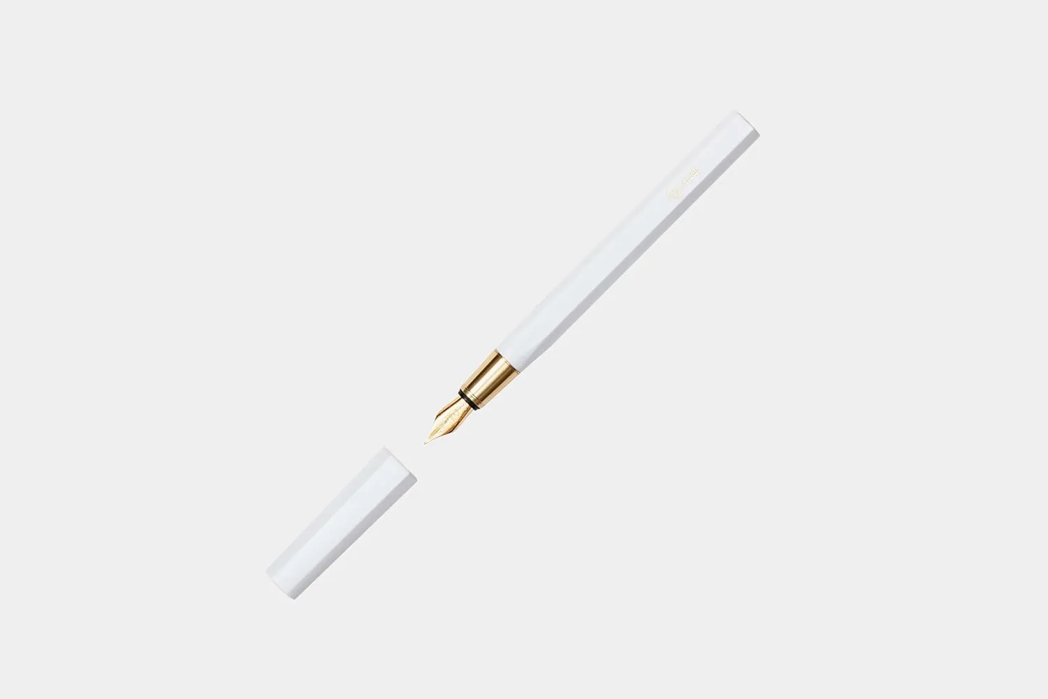 YSTUDIO Fountain Ink Pen | Acrylic Brass White Body | Medium Nib | Resin Series