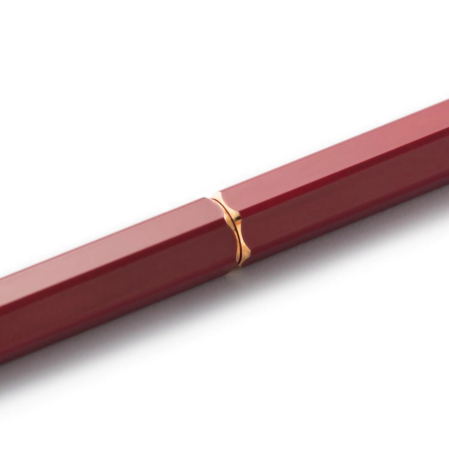 YSTUDIO Red Portable Ball Point Pen | Classic Revolve Series | Functional Hexagonal Metal Brass Body