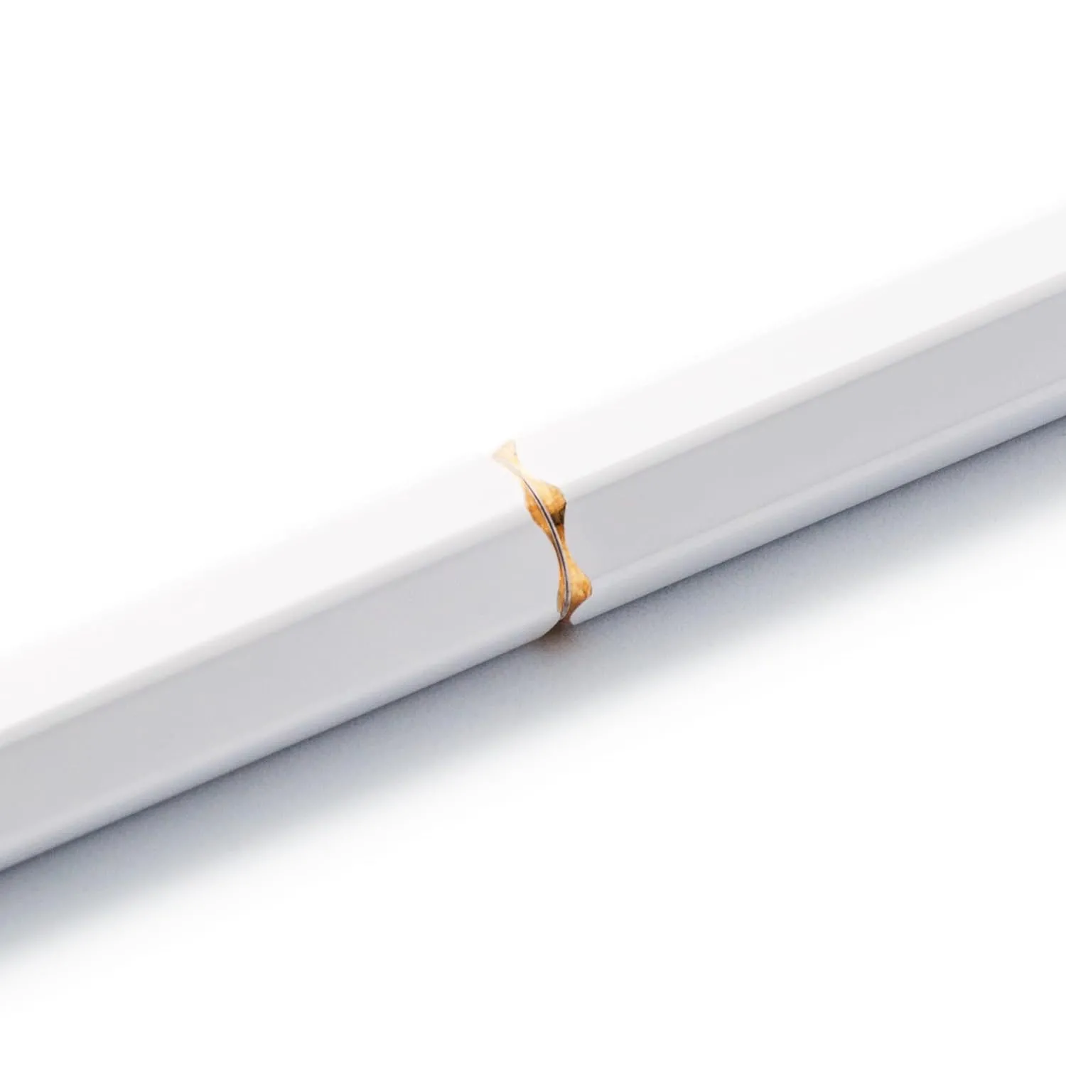 YSTUDIO White Portable Ball Point Pen | Classic Revolve Series | Functional Hexagonal Metal Brass Body