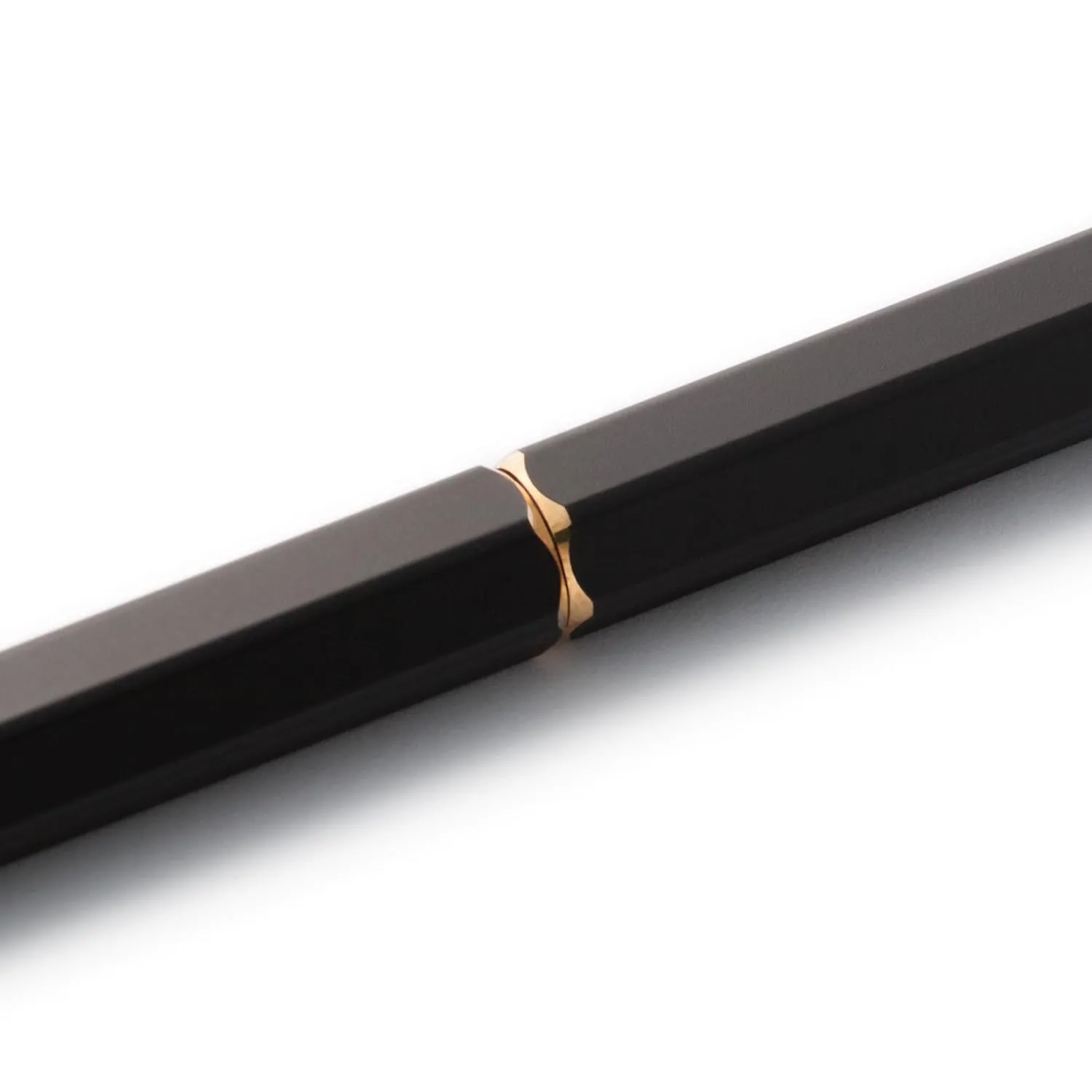 YSTUDIO Black Portable Ball Point Pen | Classic Revolve Series | Functional Hexagonal Metal Brass Body