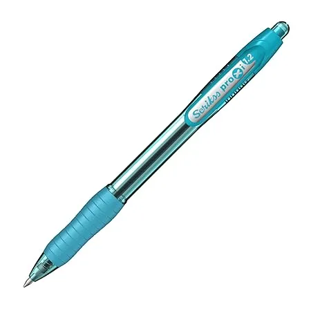 Scrikss Mint Sky Blue Ink Ball Point Pen | Click Mechanism | 12 Mint Sky Blue Barrel Ballpens | Proxi Series
