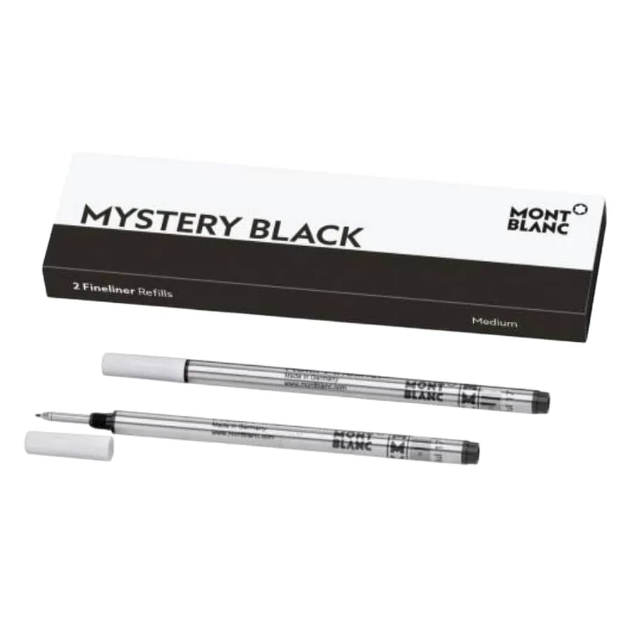 2 FINELINER REFILLS MEDIUM, MYSTERY BLACK