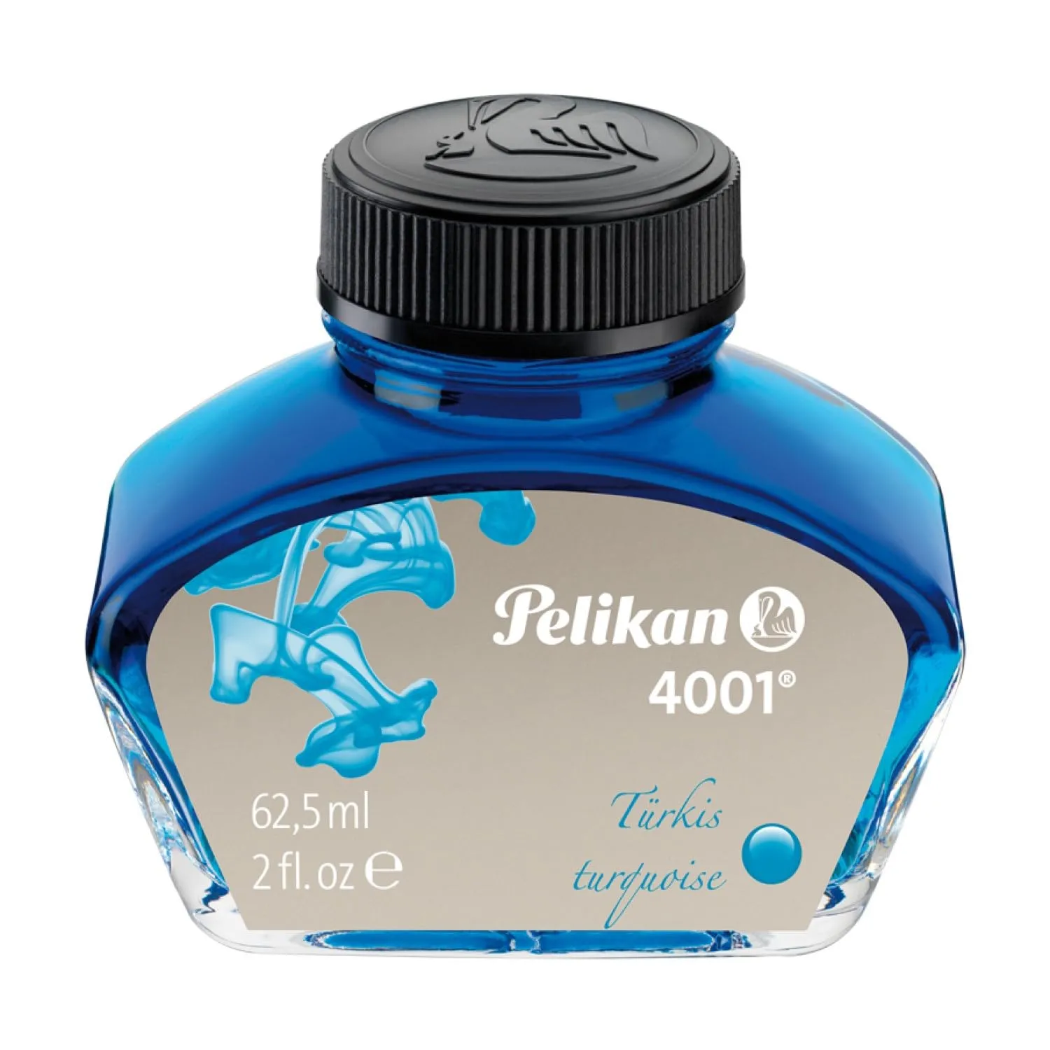 Pelikan 4001 Fountain Pen Ink Bottle - 62.5ml (Turquoise)