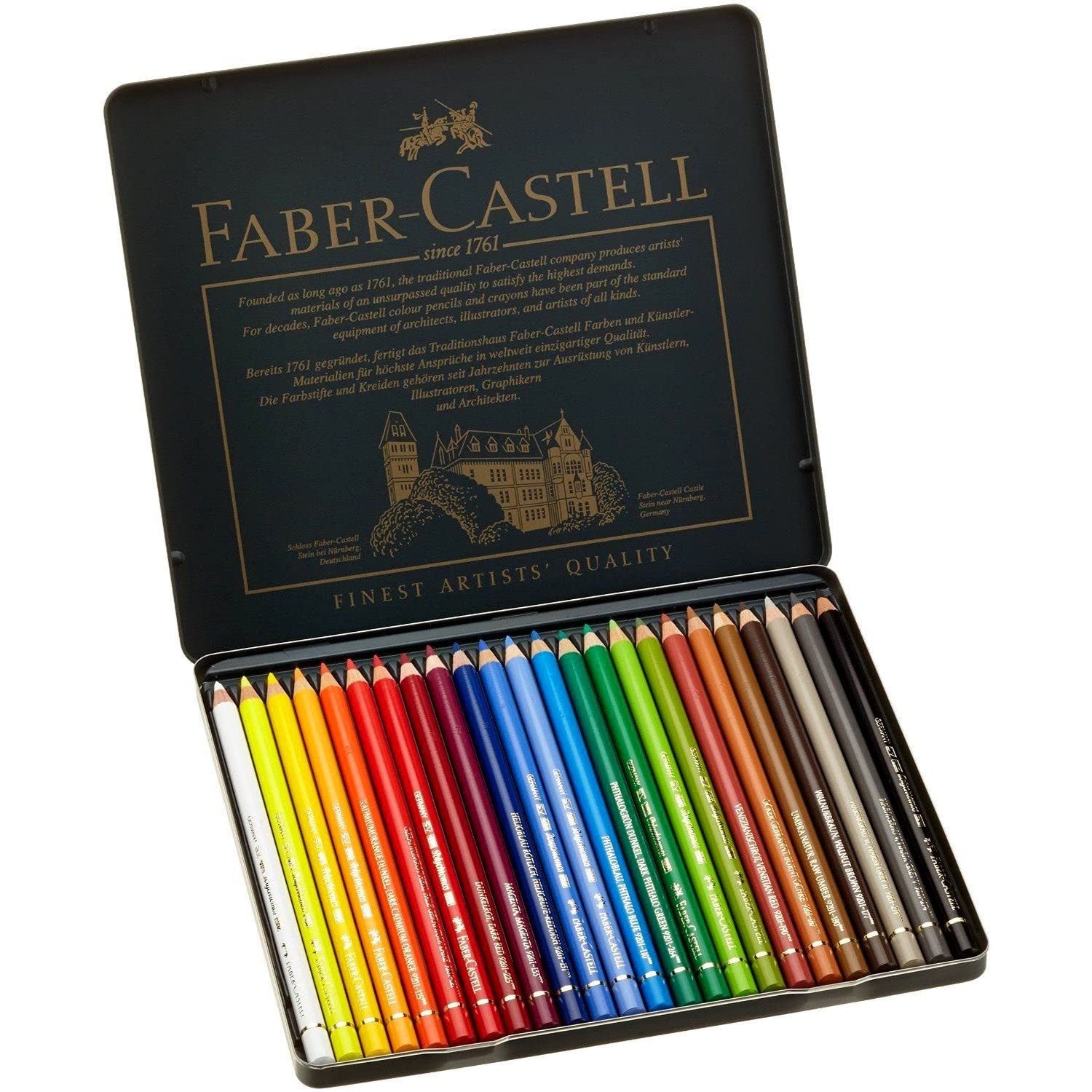 Faber-Castell Polychromos Color Pencil Set-Pack Of 24|Multicolor