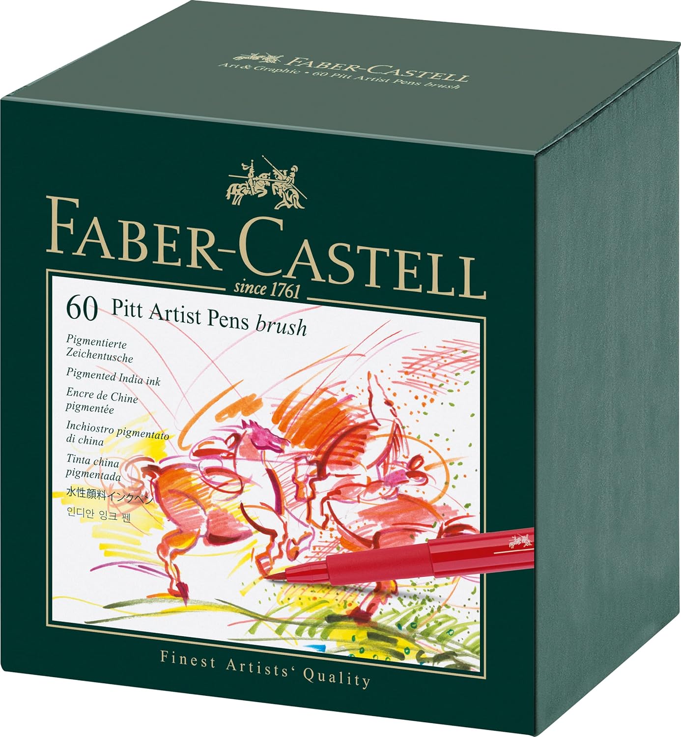 Faber-Castell Faber Castell India Ink Pitt 60/Ct Artist Brush Pen Studio Box|Assorted