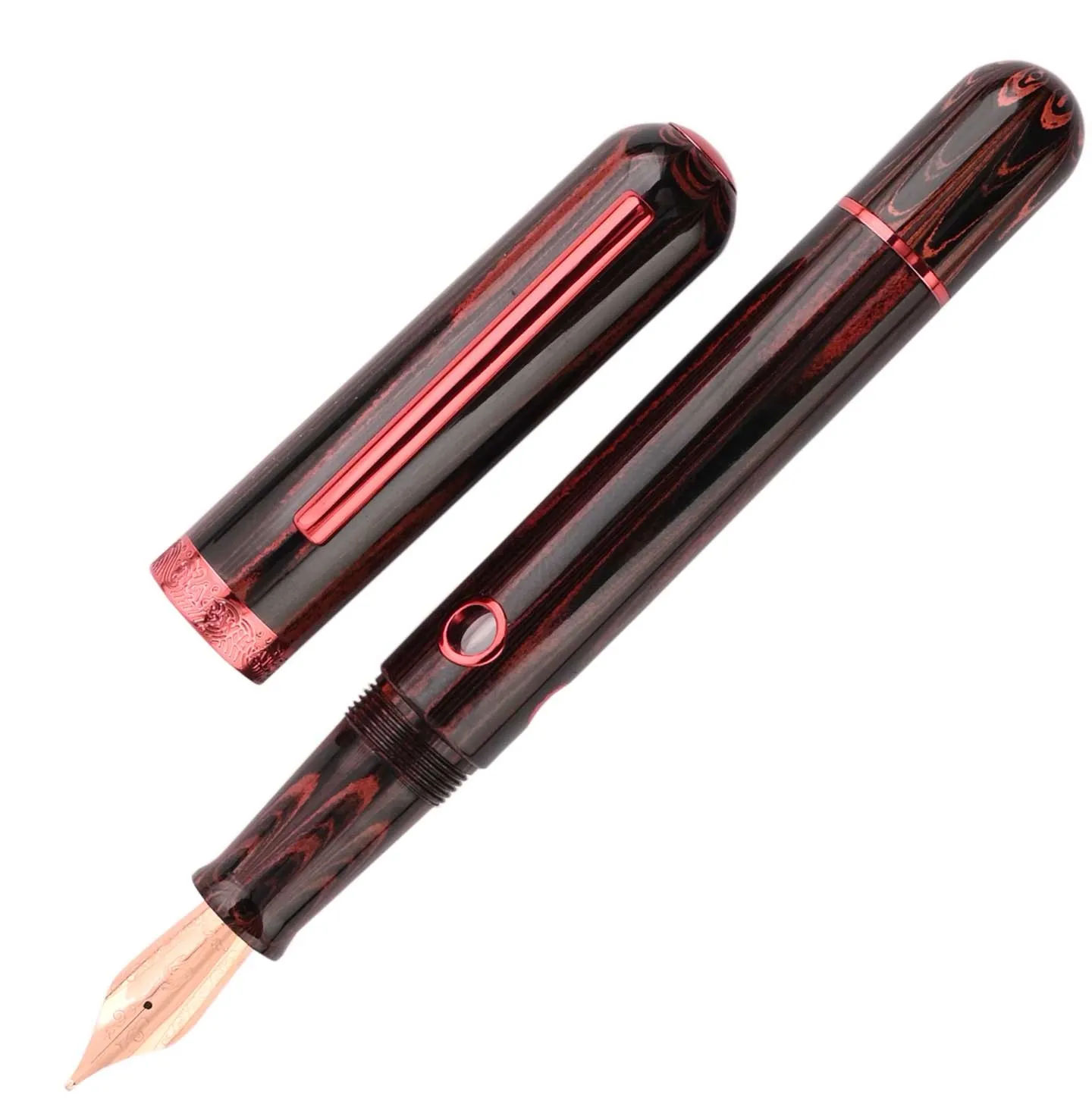Nahvalur Nautilus Fountain Pen Ruby Koi Broad Nib